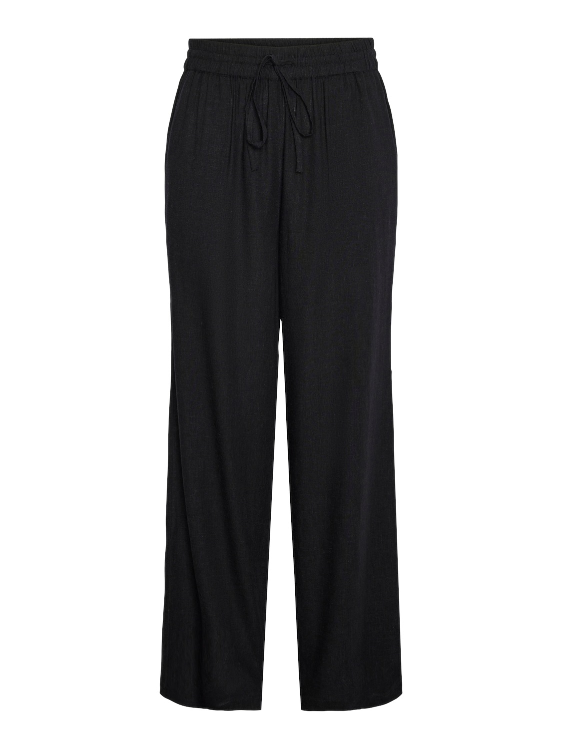 pieces Schlupfhose »PCPIA HW WIDE PANTS WVN NOOS«, mit Leinen