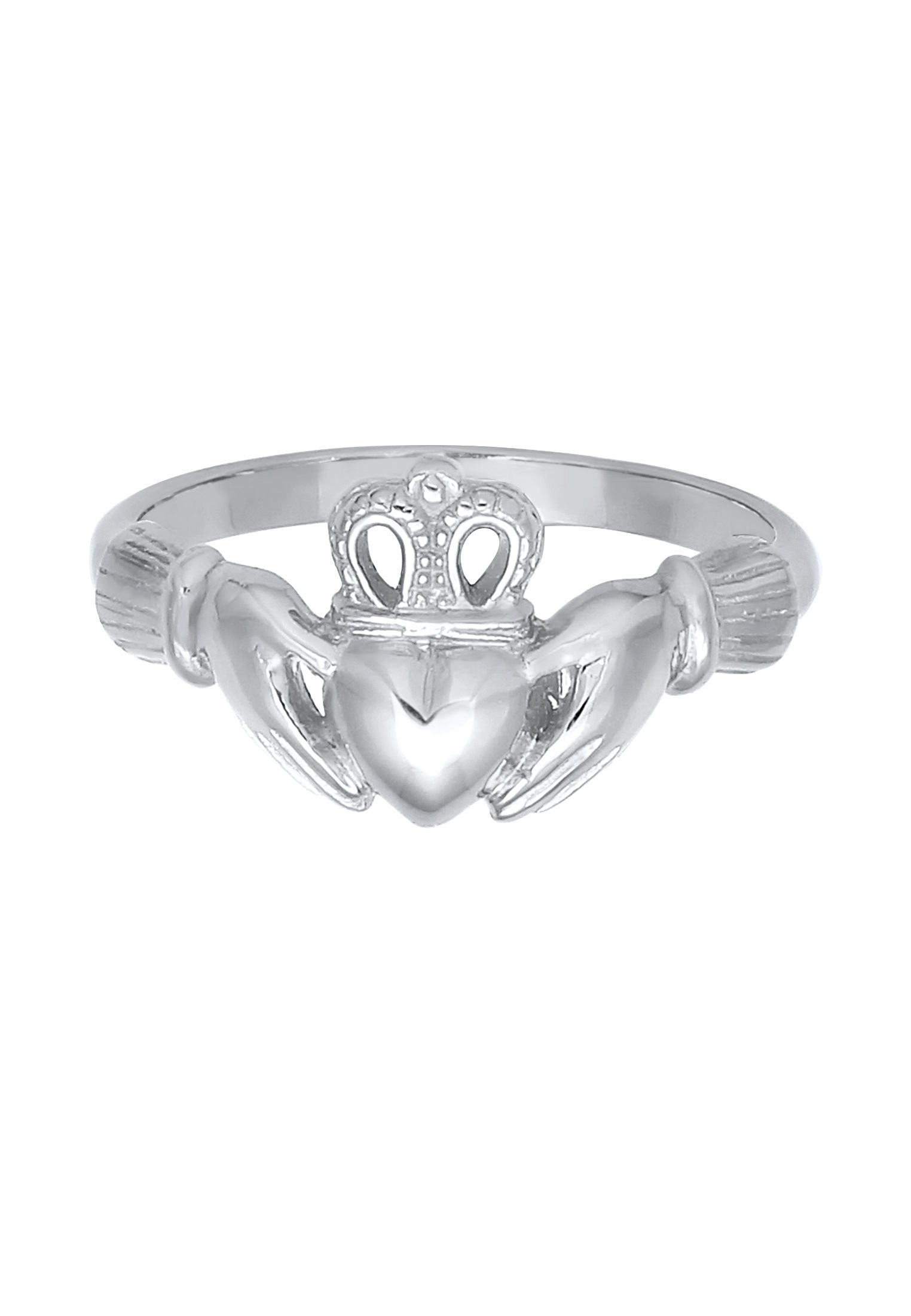 Elli Silberring »Ring Claddagh Herz Krone Königlich 925 Silber«