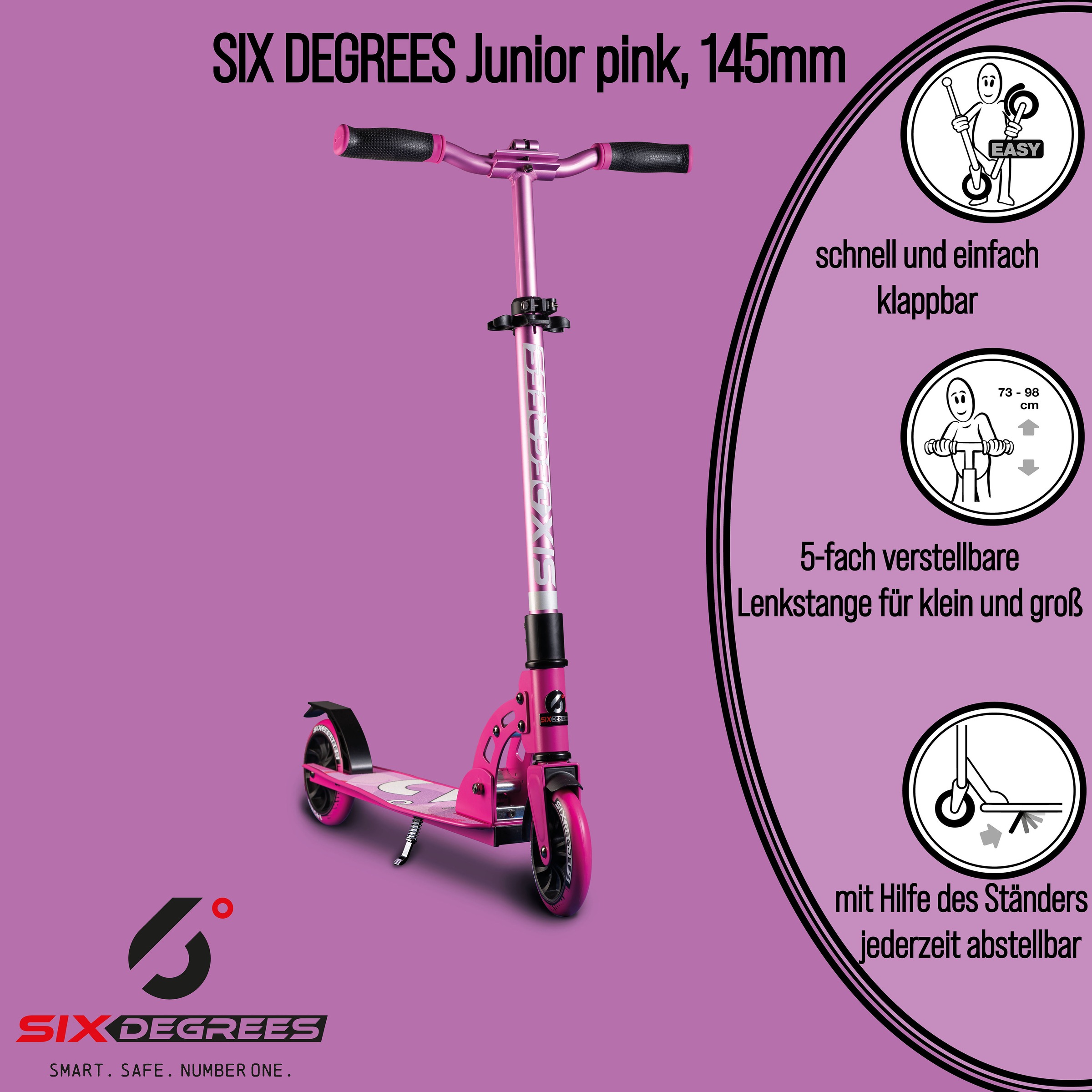 Six Degrees Scooter »Aluminium Scooter Junior 145 mm«