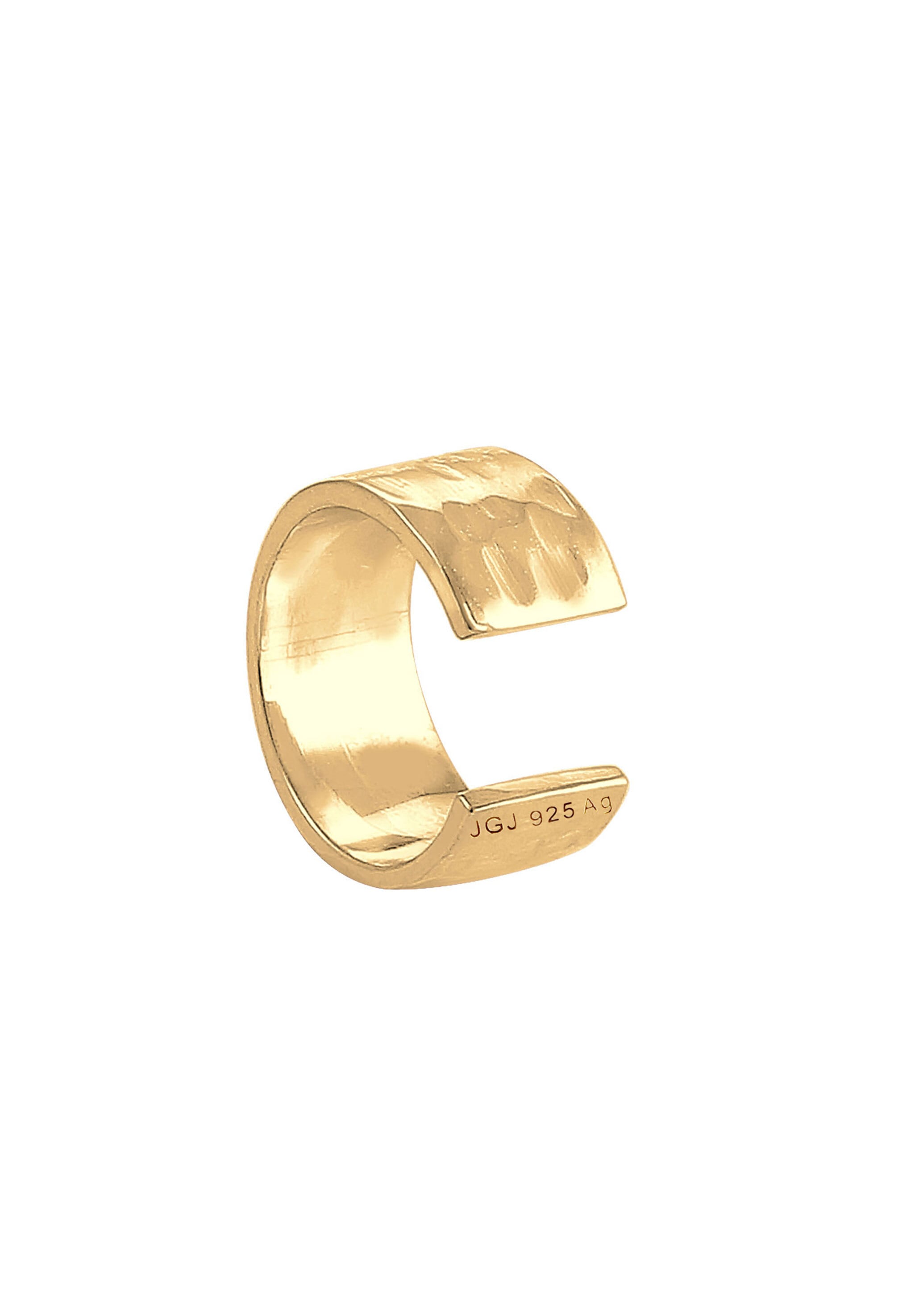 Elli Ohrklemme »Ohrringe Earcuff Single gehämmert 925 Sterling Silber«