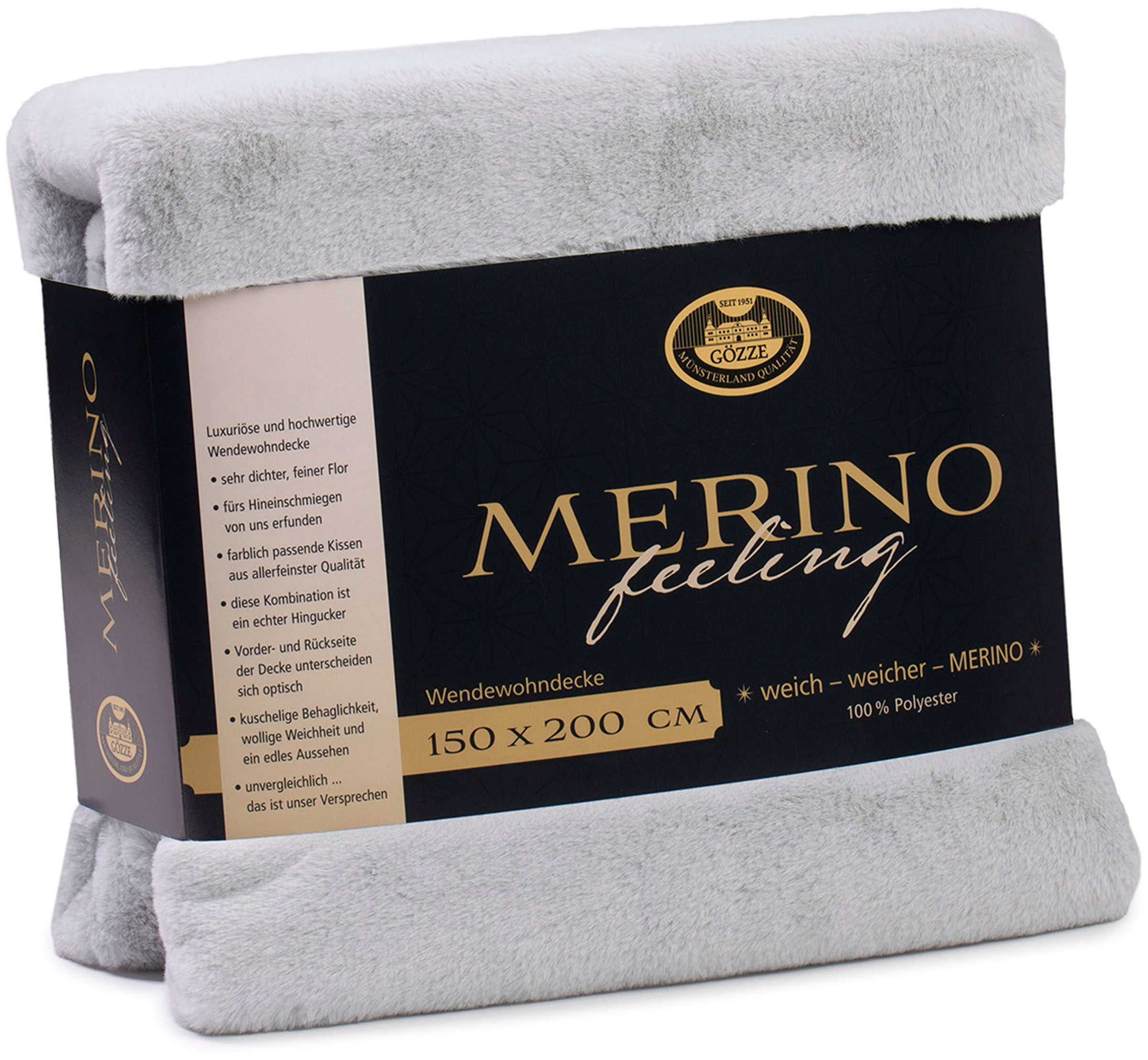 Gözze Wohndecke »Merino Wendewohndecke« kuschelig weich