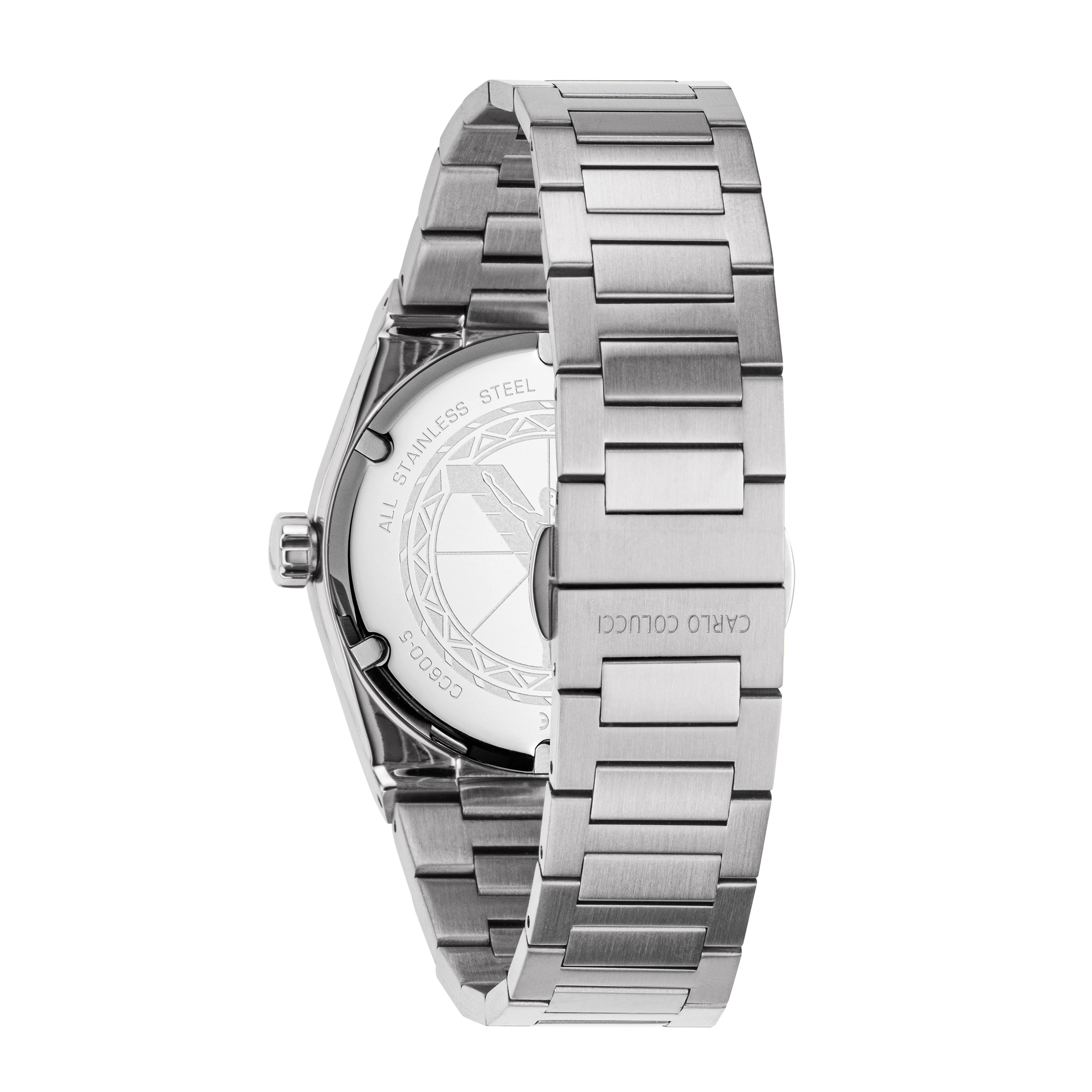 CARLO COLUCCI Quarzuhr Armbanduhr, Herrenuhr, Edelstahlarmband, analog