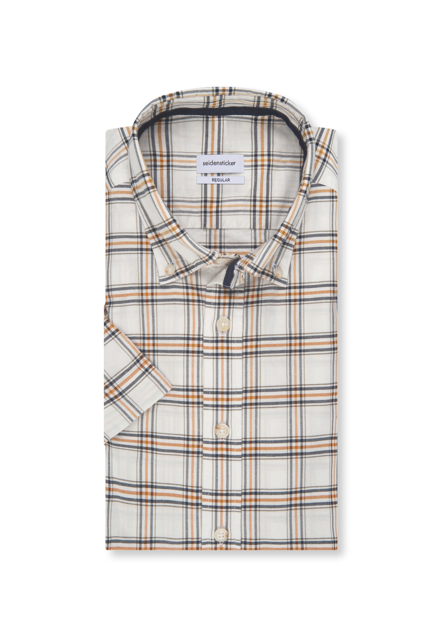 seidensticker Businesshemd »Schwarze Rose« Regular 1/2 Button-Down-Kragen Karo