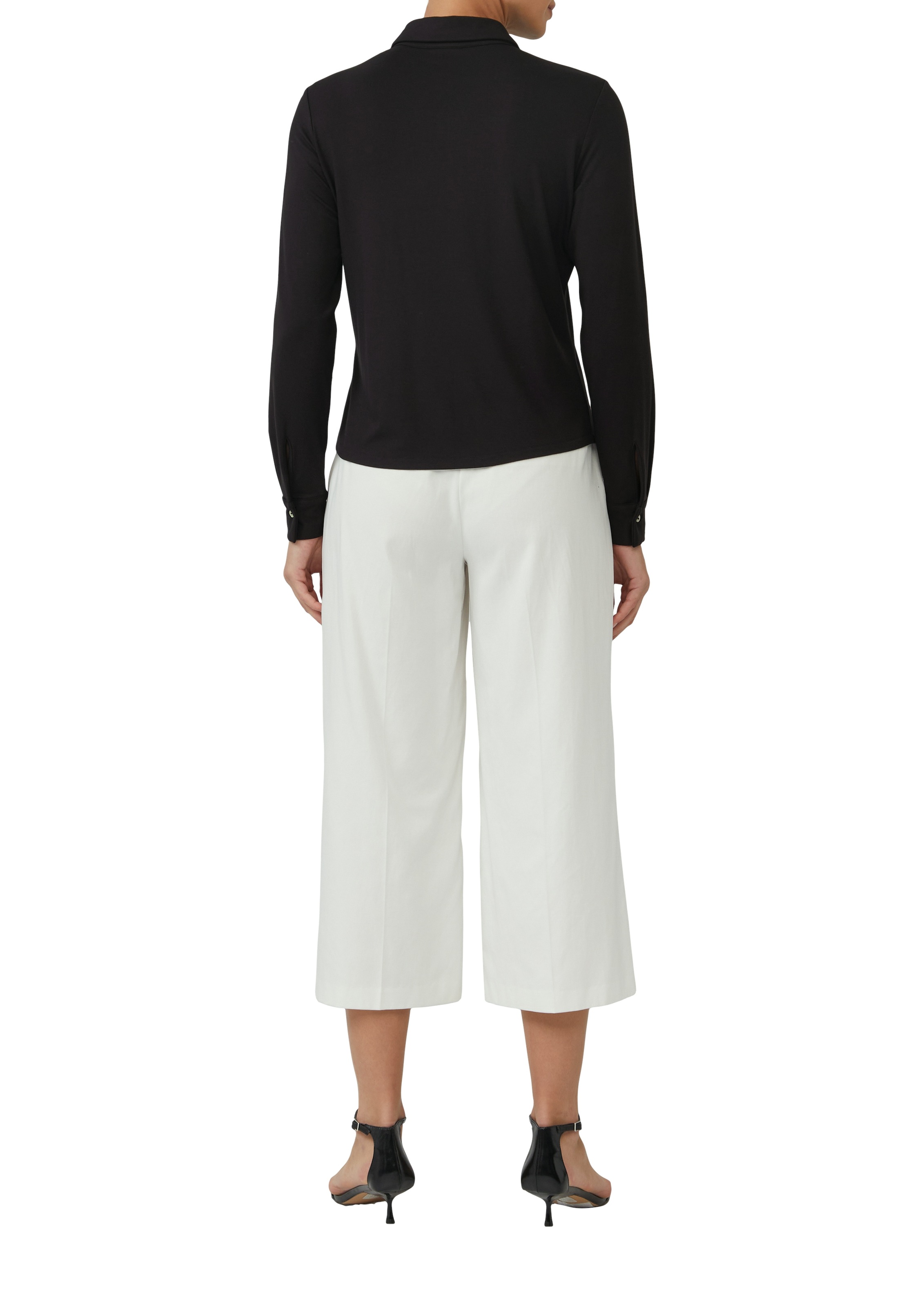 s.Oliver BLACK LABEL Hemdbluse, mit Perlmuttknöpfen