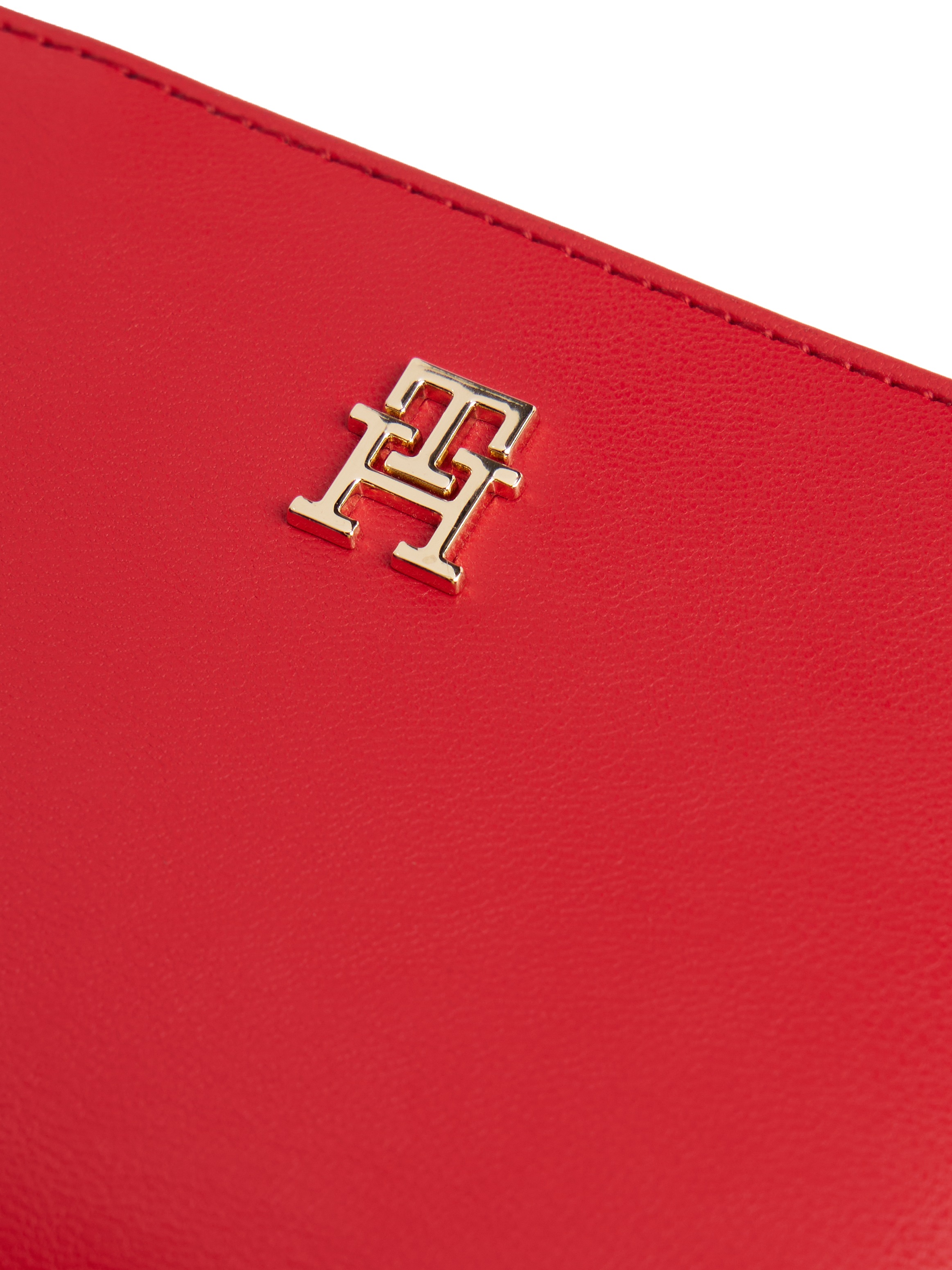 Tommy Hilfiger Geldbörse »TH ICON MED ZA FLAP«, Damen Geldbeutel, Portemonnai mit edlem TH-Logoemblem
