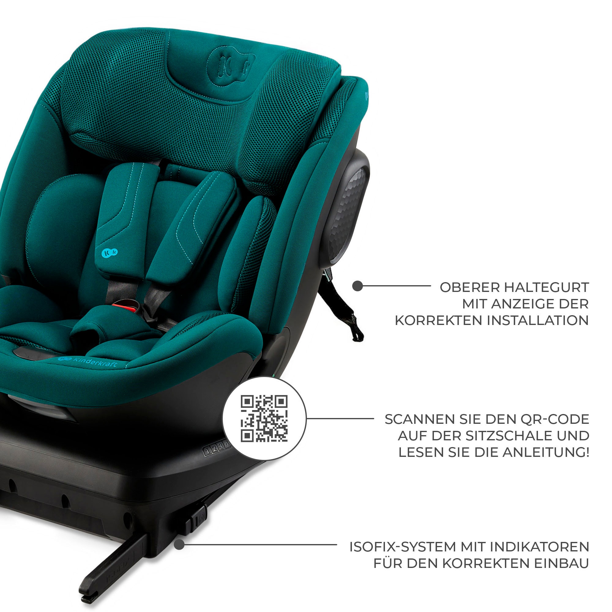 Kinderkraft Autokindersitz »XPEDITION 3 i-Size« Klasse 0 / I / II (bis 25 kg) 360° – drehbarer Kindersitz
