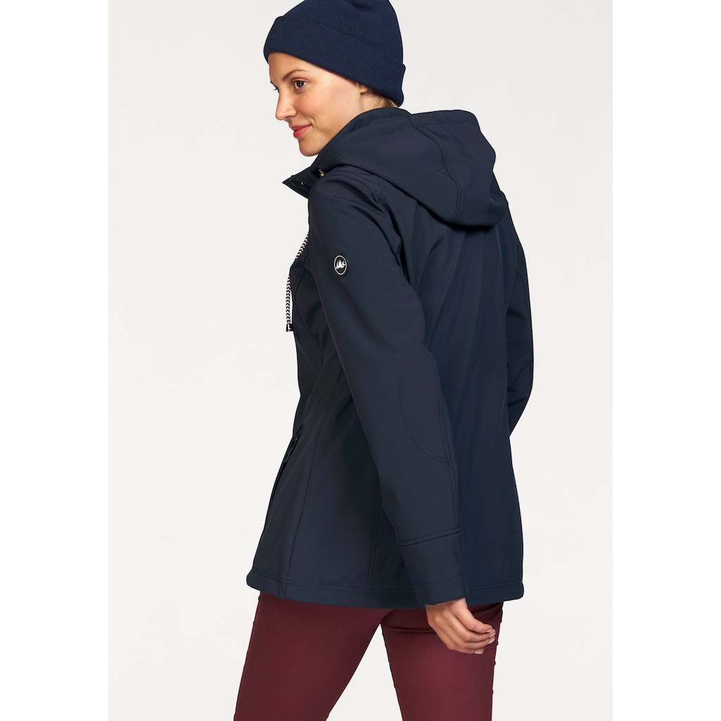 Polarino Softshelljacke, mit Kapuze