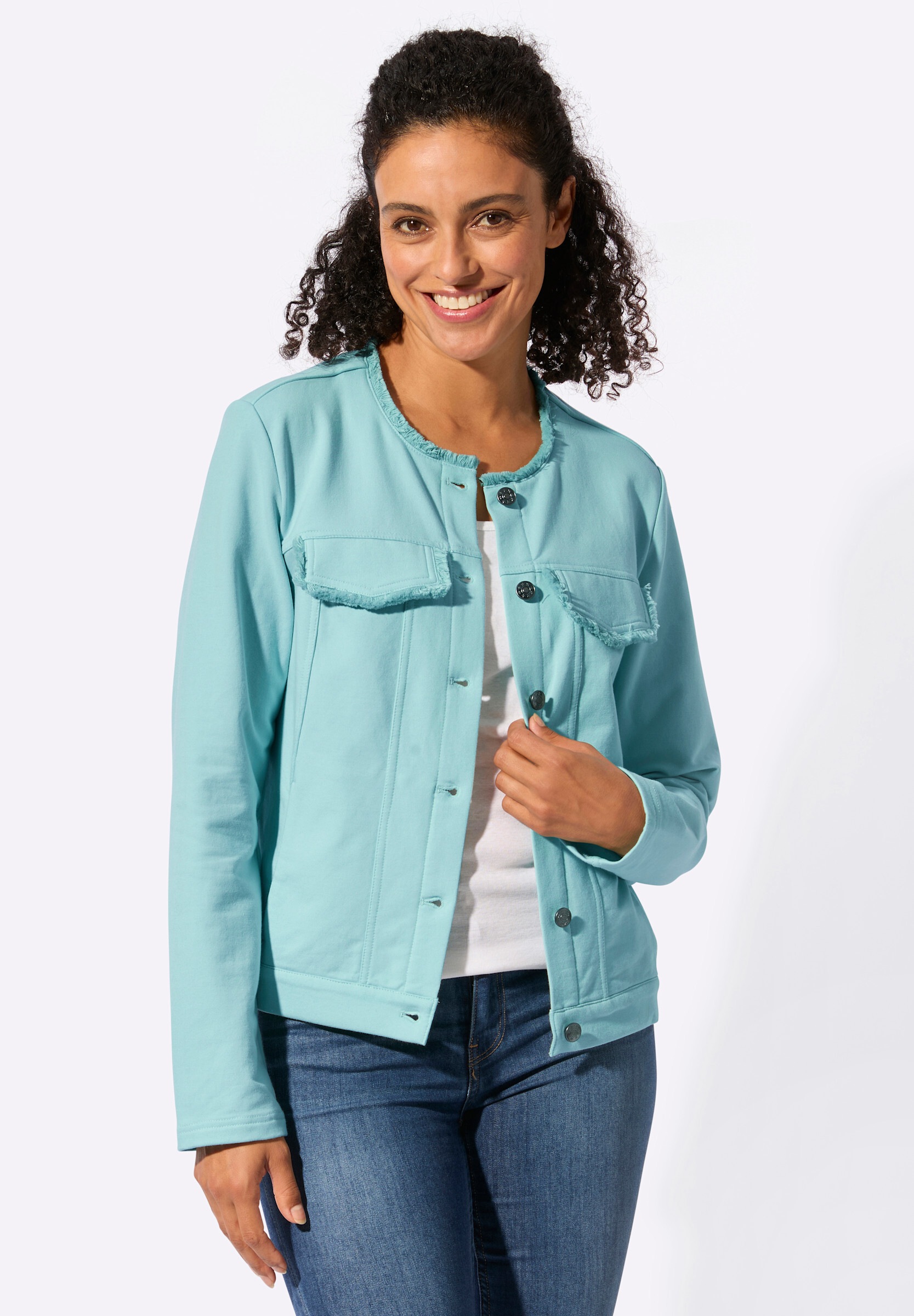 Witt Jerseyblazer »Jersey-Blazer Jerseyblazer mit Fransen-Verzierung«