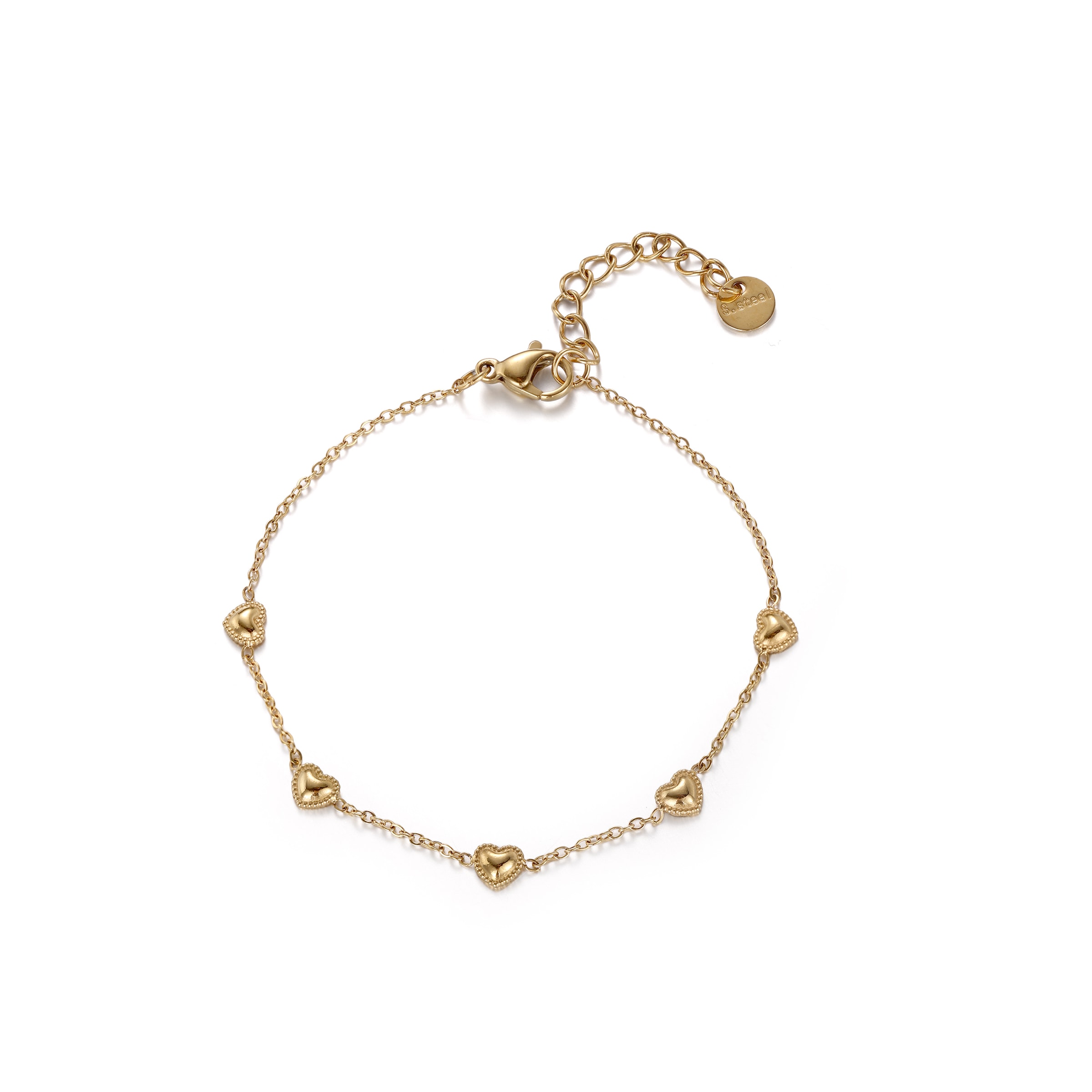 Firetti Armband »Schmuck Geschenk Edelstahl Armschmuck Ankerkettenglieder Herz Liebe«