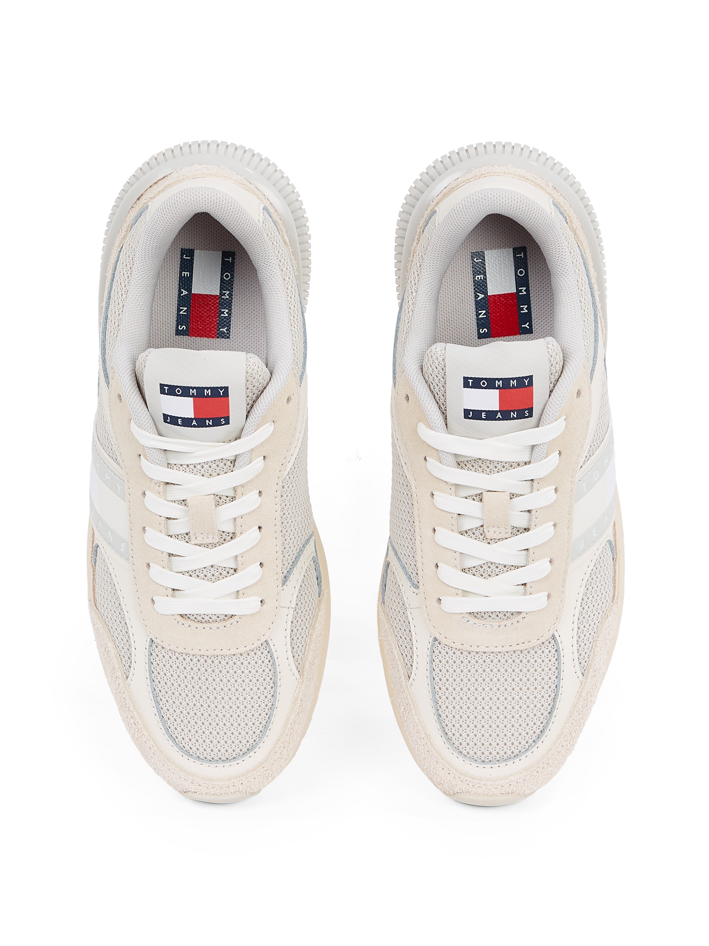 Tommy Jeans Plateausneaker »TJW TECH RUNNER«, Freizeitschuh, Halbschuh, Schnürschuh im Materialmix