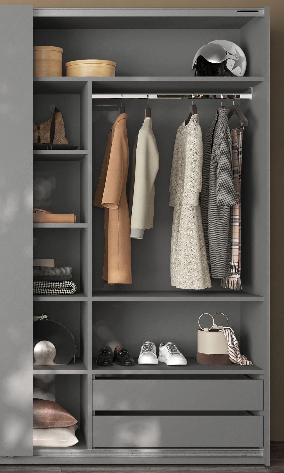 INOSIGN Schrankeinsatz »Jupiter - Steingrau (1 St.), nur mit Inneneinteilung montierbar«