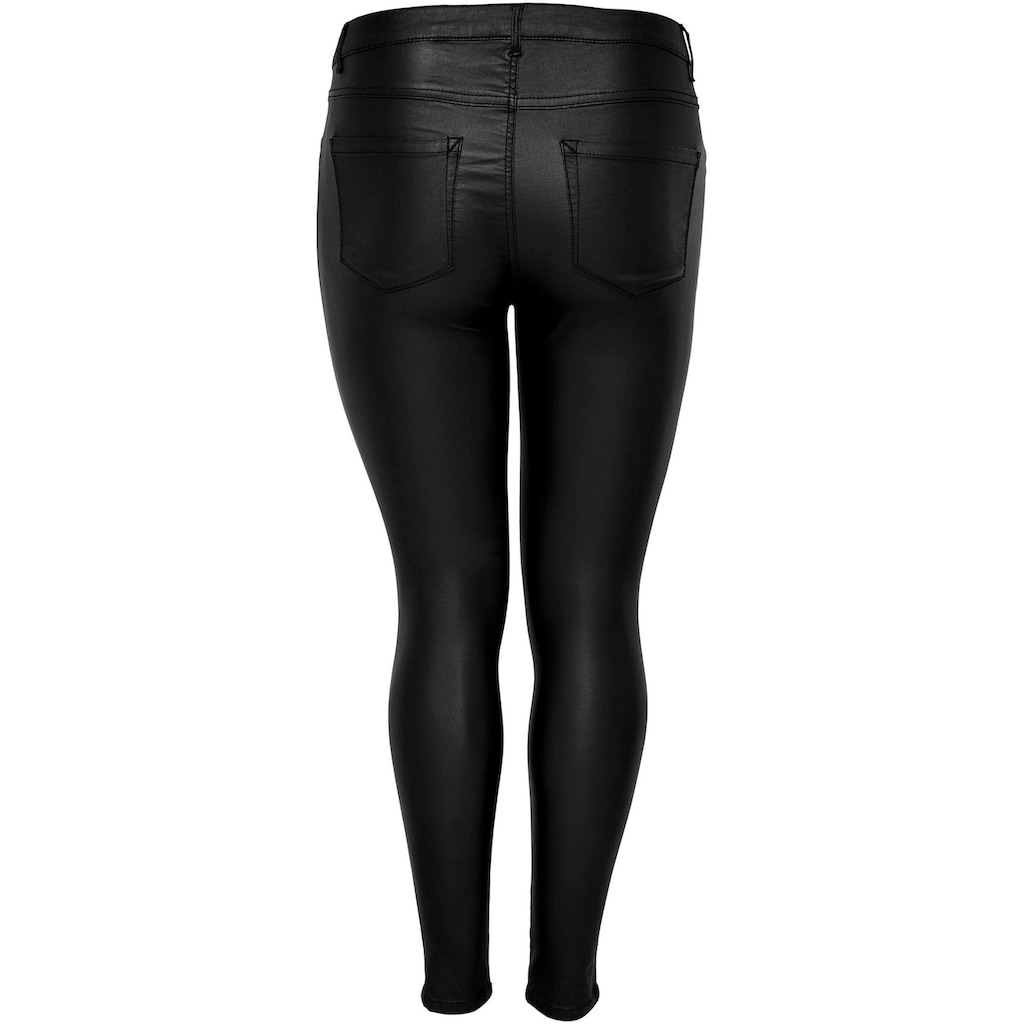 ONLY CARMAKOMA Skinny-fit-Jeans »CARPUNK REG SK COATED PANTS«, mit edel glänzender Beschichtung