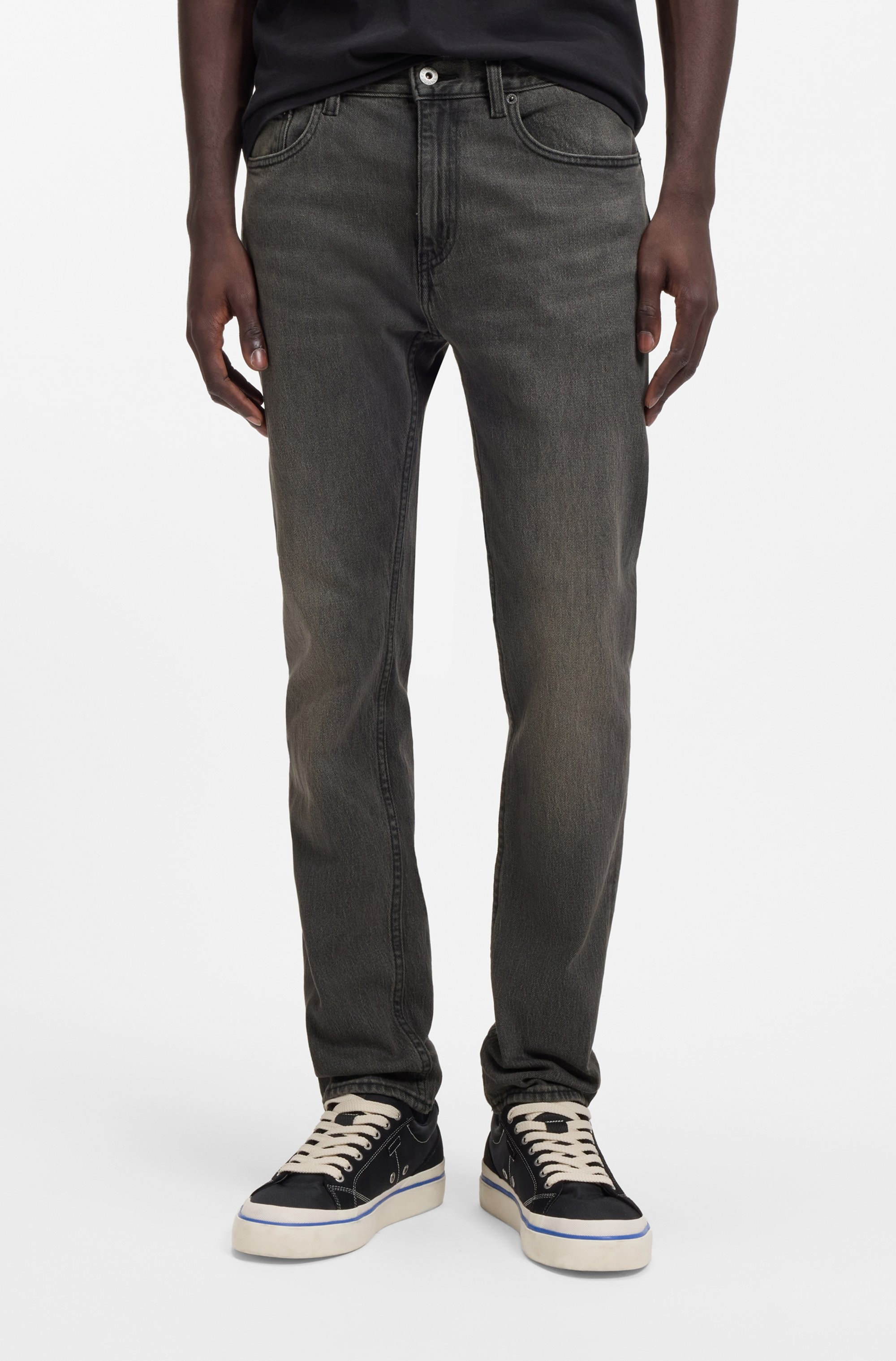 HUGO Blue Slim-fit-Jeans »Ash« mit Stone-washed-Finish