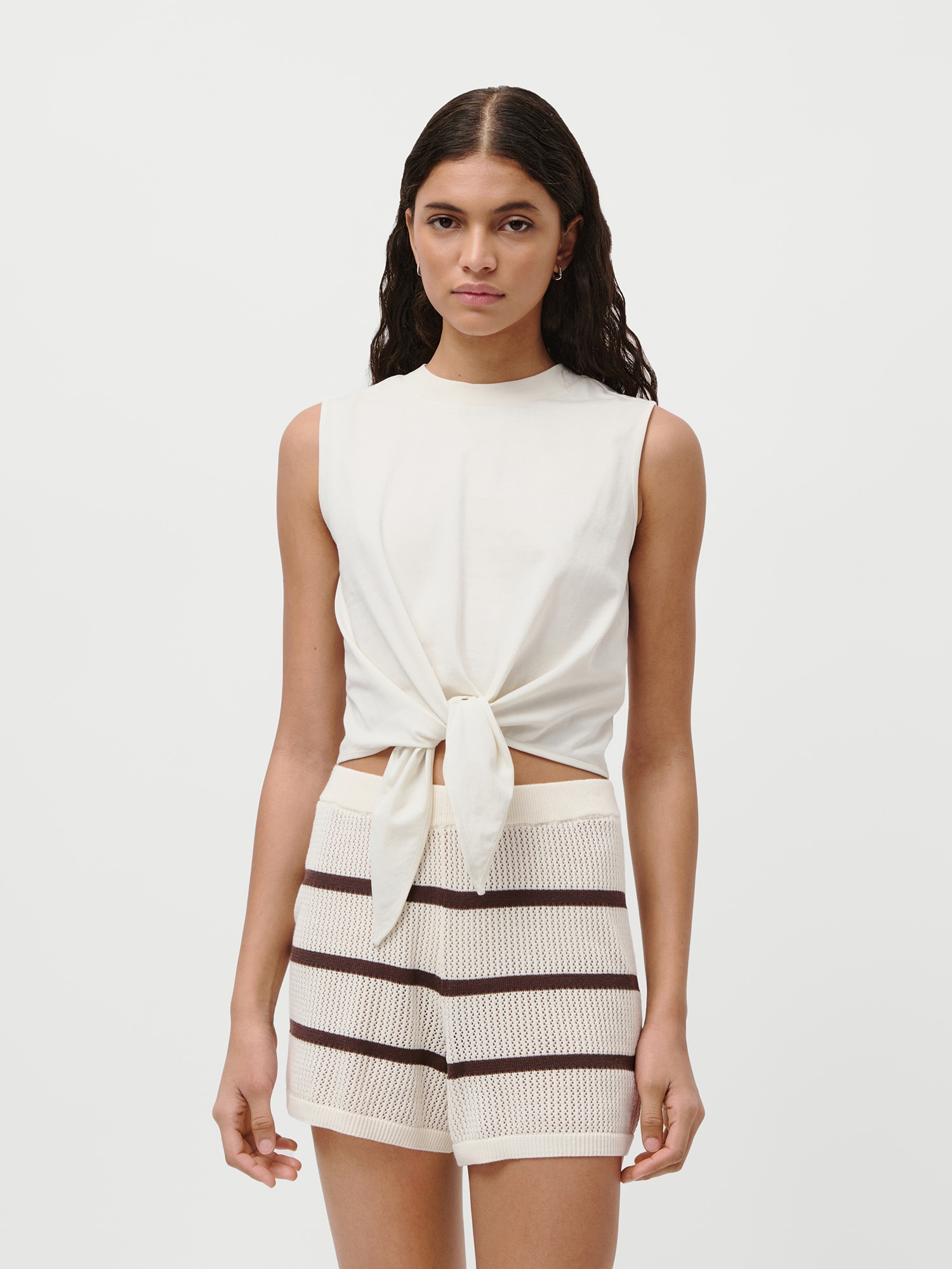 LeGer Shirttop »Tabea, LeGer by Lena Gercke« mit Knoten-Details vorne, normale Passform