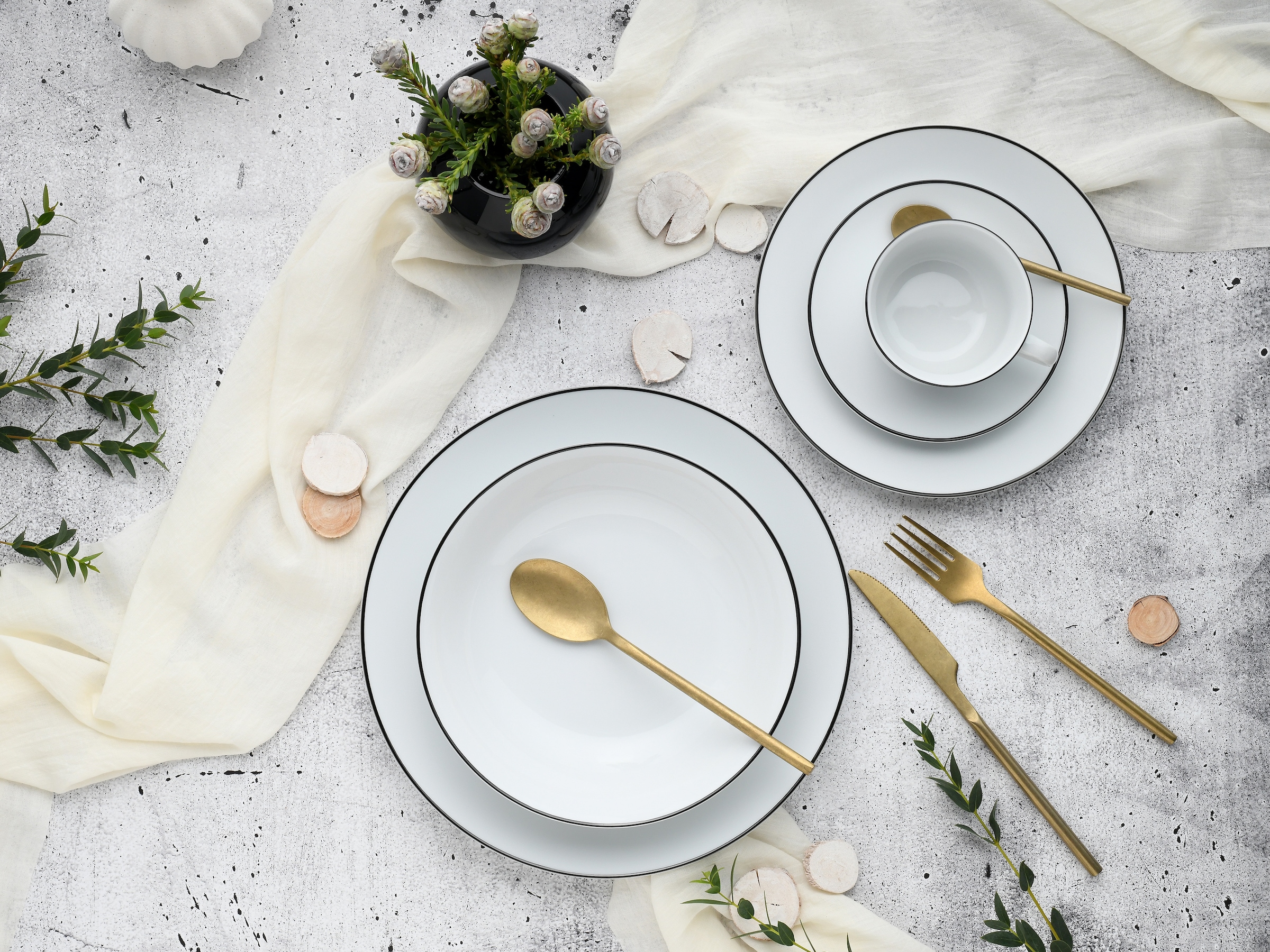 OTTO home Geschirr-Set »Mareen« Moderne Optik, Zeitloses Design, Trendige Form