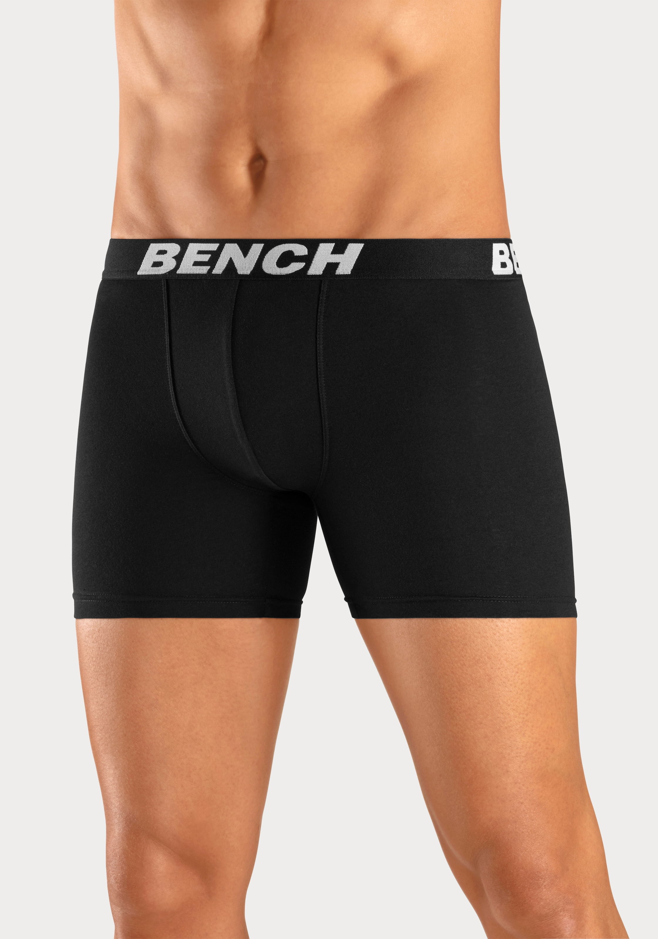 Bench. Boxer »Boxershorts für Herren«, (Packung, 4 St.), Unterhose mit längerer Beinform aus Baumwollmischung