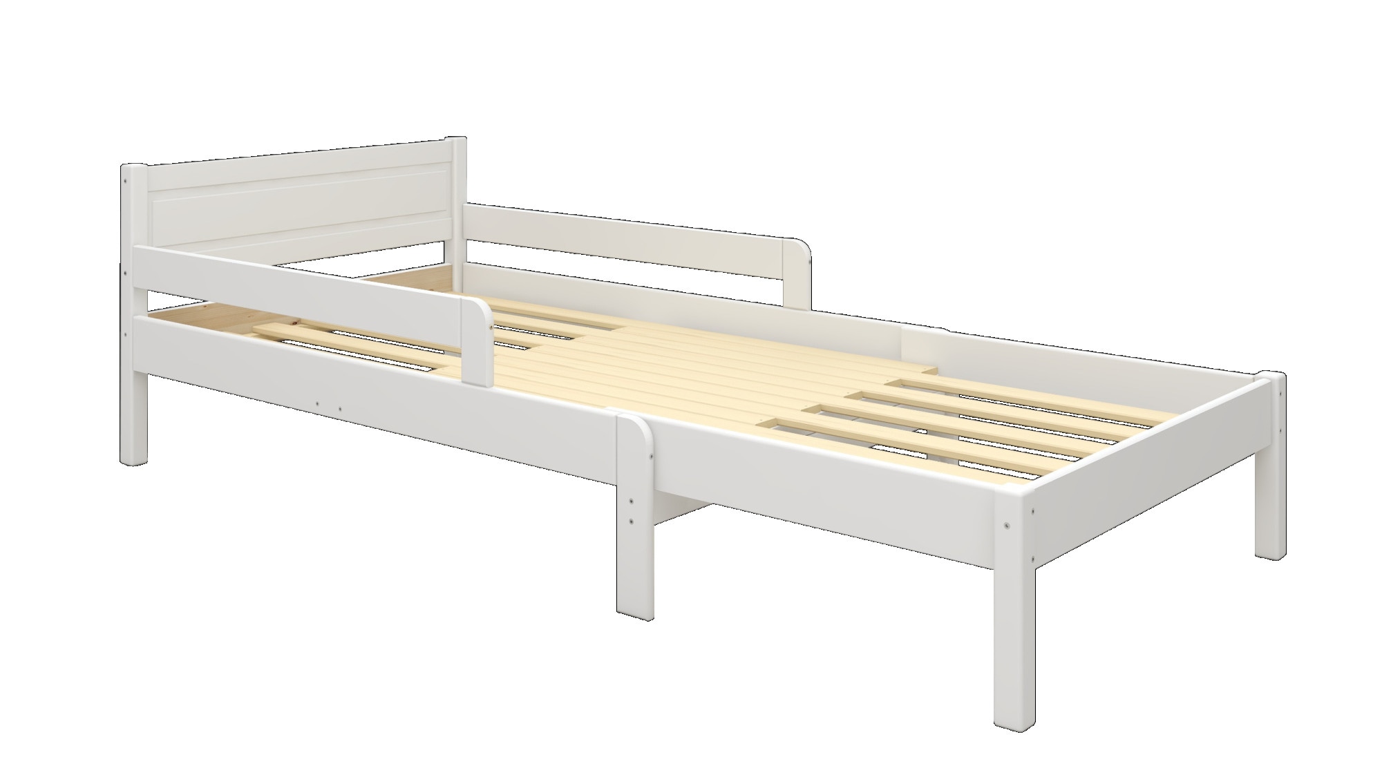 OTTO home Kinderbett »Hero, Massivholzbett, ausziehbar von 140 bis 200 cm, FSC®« 90cm Breite, 140-200cm Liegefläche,  massive Kiefer, mit Lattenrost, zeitlose Optik,  Rausfallschutz