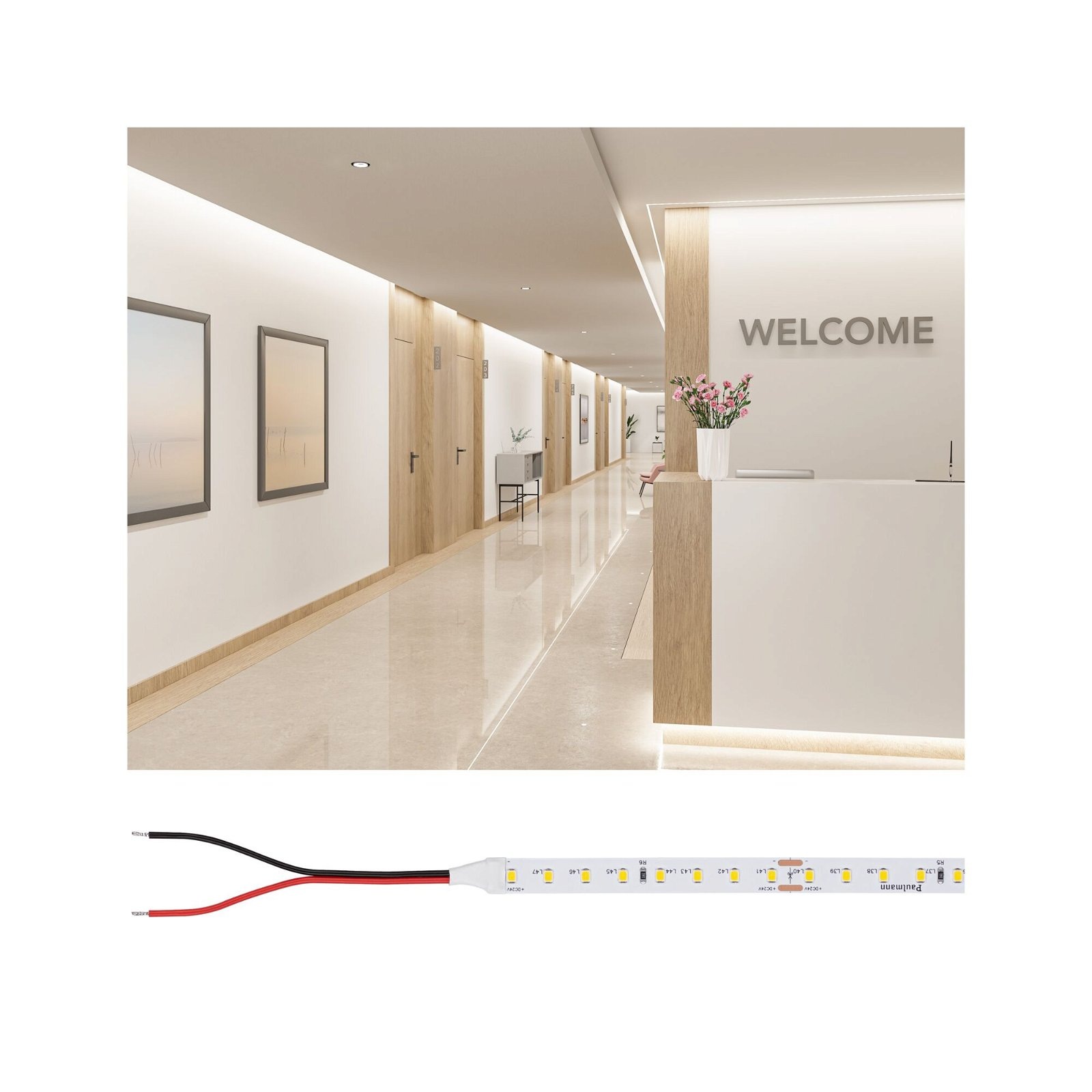 Paulmann LED-Streifen »Pro Strip Gold P75 10m 930 IP20 24V DC 55W« in weiß