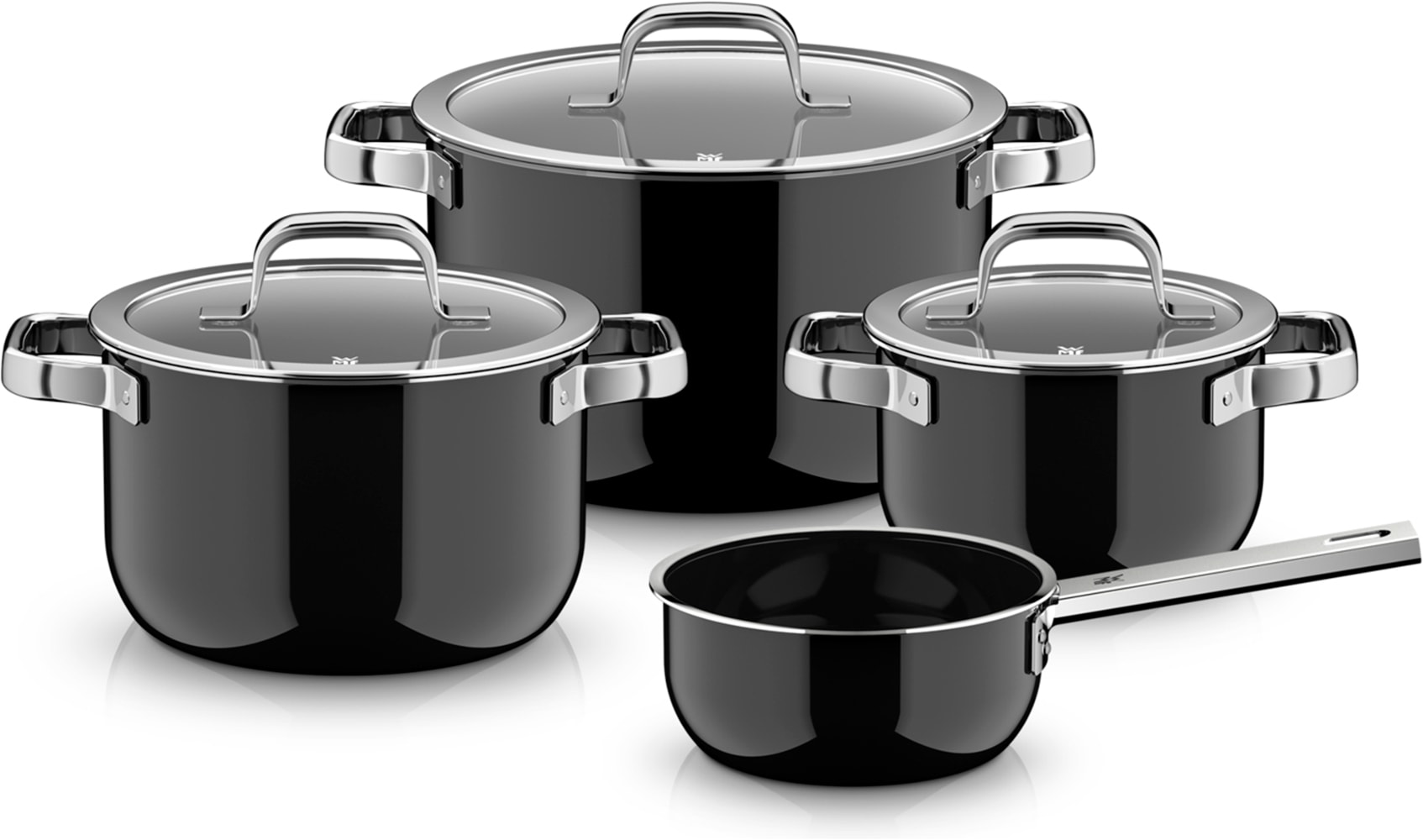 WMF Topf-Set »Fusiontec Mineral Pro« Set, 7 tlg. tlg. Edelstahl | Glas