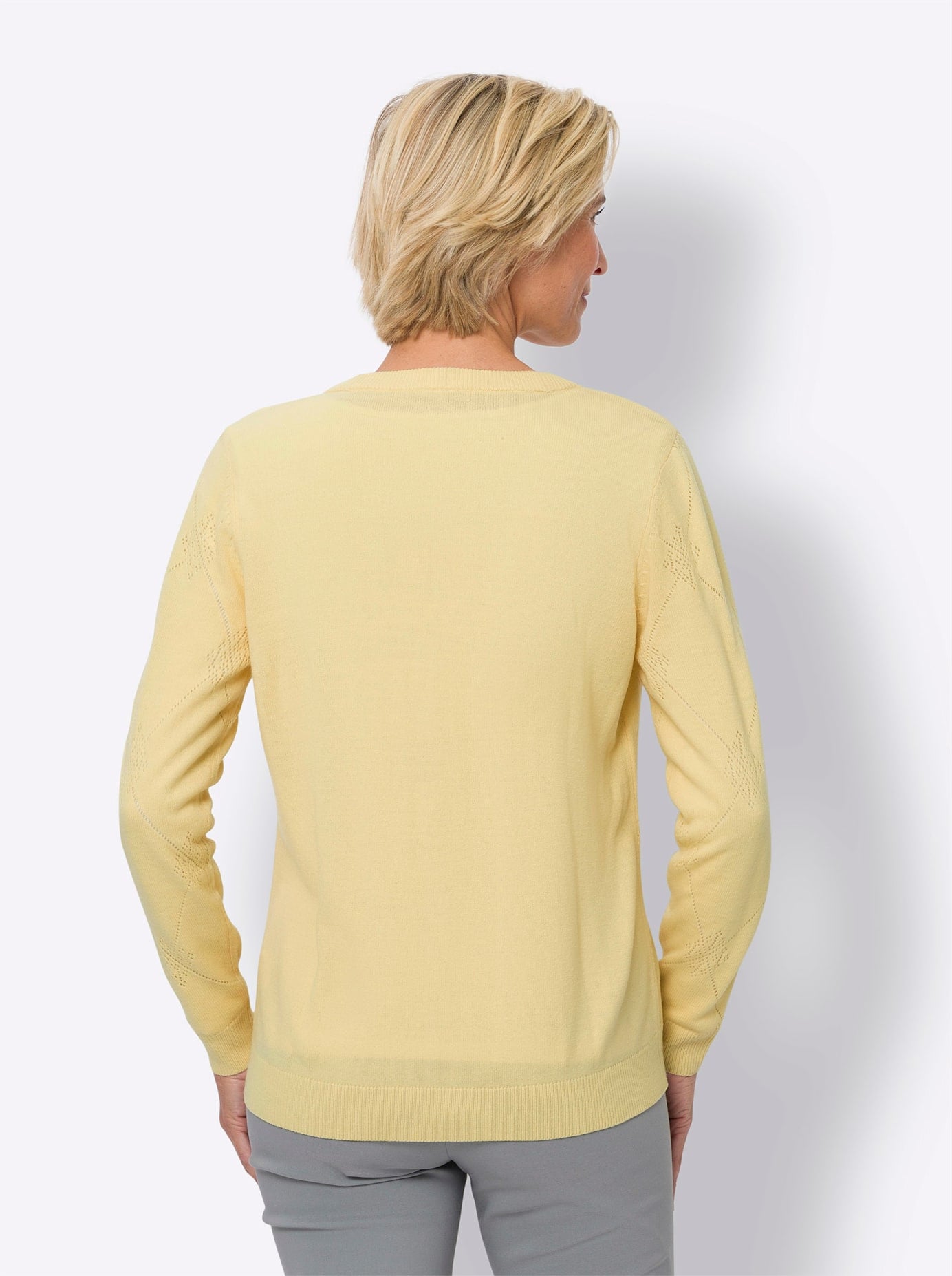 Classic Basics Ajourstrickjacke