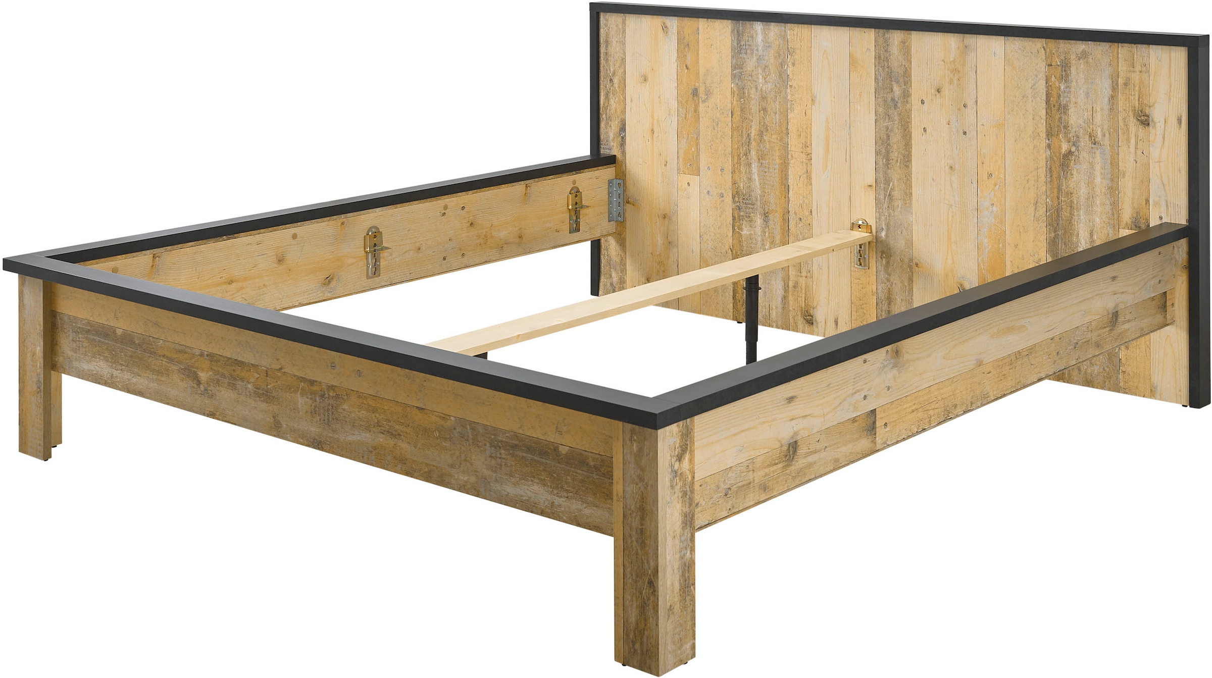 Home affaire Bettanlage »SHERWOOD«, (3 tlg.), Liegefläche Bett 180x200cm, 2 Nachttische mit jeweils 1 Schublade