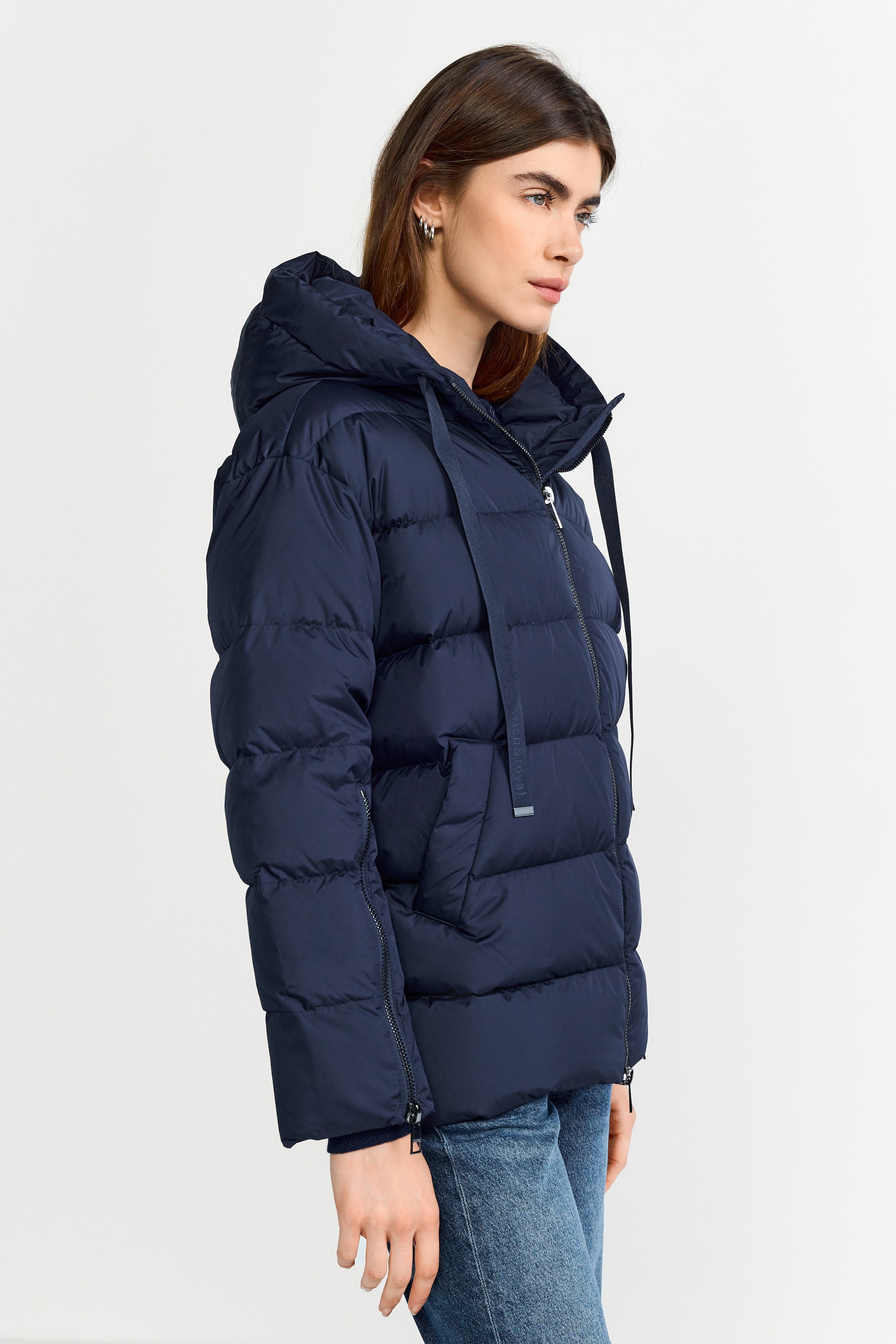 RICHROYAL Steppjacke, mit Kapuze, oversized, 2-Wege-Reißverschluss, Winterjacke