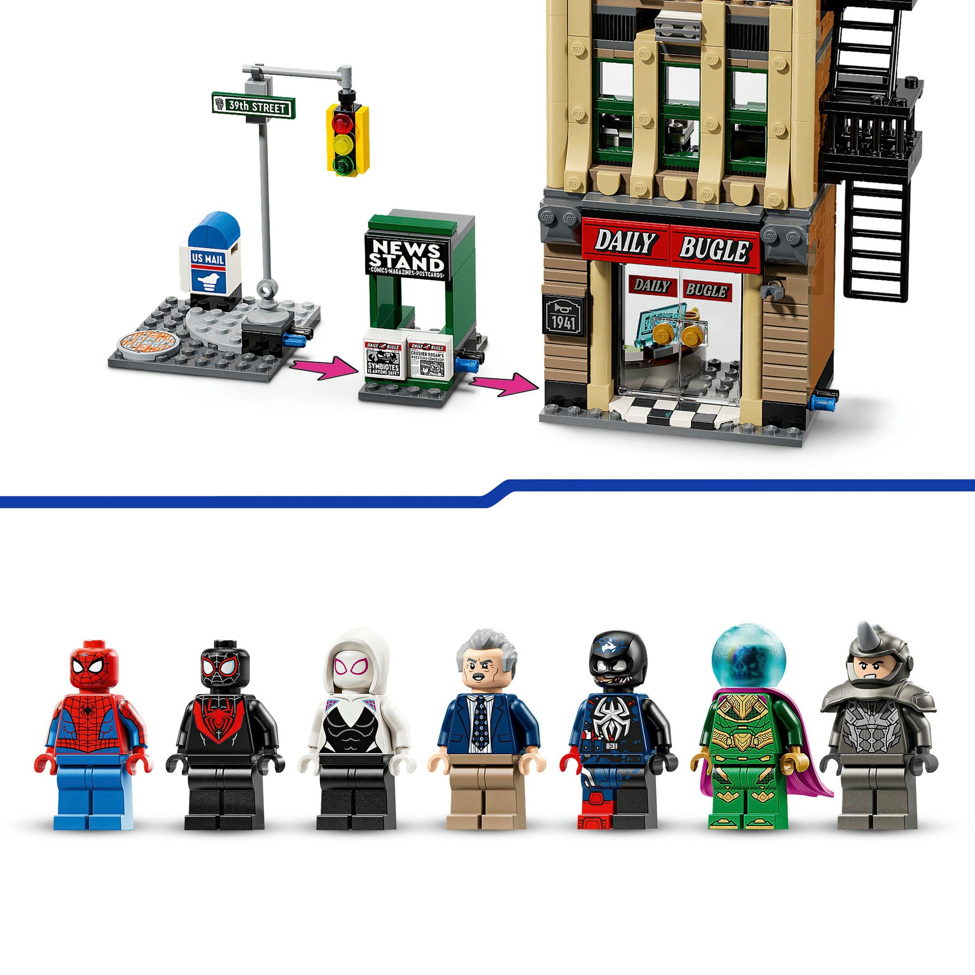 LEGO® Konstruktionsspielsteine »Spider-Man vs. Mysterio: Daily Bugle (76342), LEGO Super Heroes«
