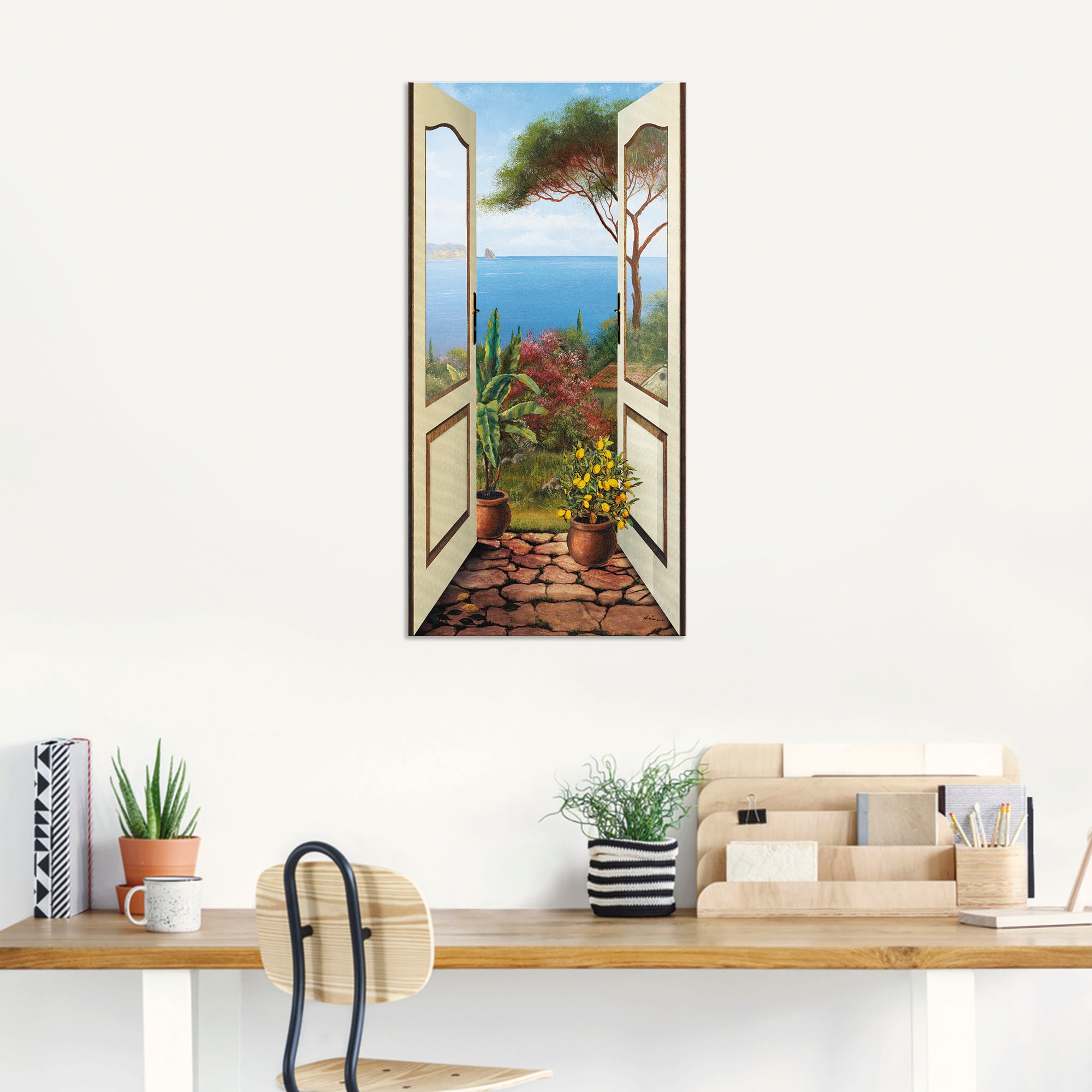 Artland Wandbild »Veranda am Meer«, Größen Shop Alubild, OTTO St.), kaufen Wandaufkleber Online oder in (1 Poster Leinwandbild, versch. im Küstenbilder, als