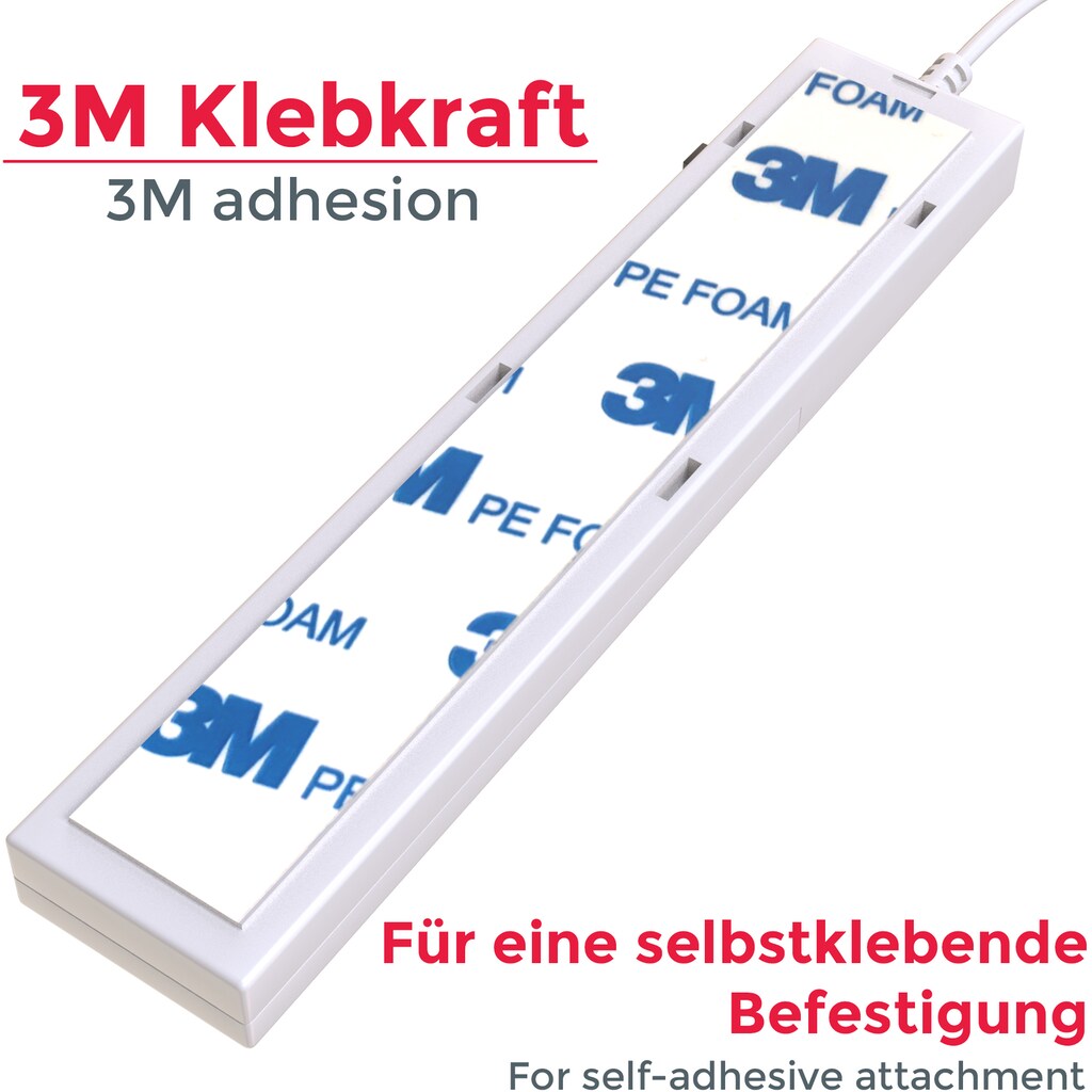 B.K.Licht LED-Streifen, 1m LED Band/Stripe Schrank-Beleuchtung mit Bewegungsmelder