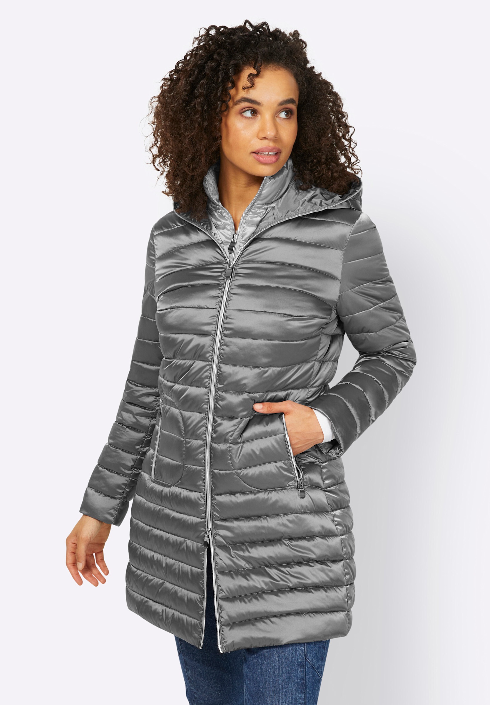 heine Steppjacke »Steppjacke Steppjacke mit herausnehmbarem Einsatz« mit Kapuze