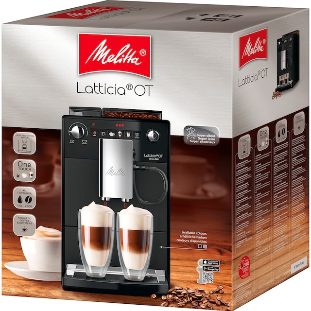 Melitta Kaffeevollautomat »Latticia® One Touch F300-100, schwarz«, kompakt,  aber XL Wassertank & XL Bohnenbehälter jetzt im OTTO Online Shop