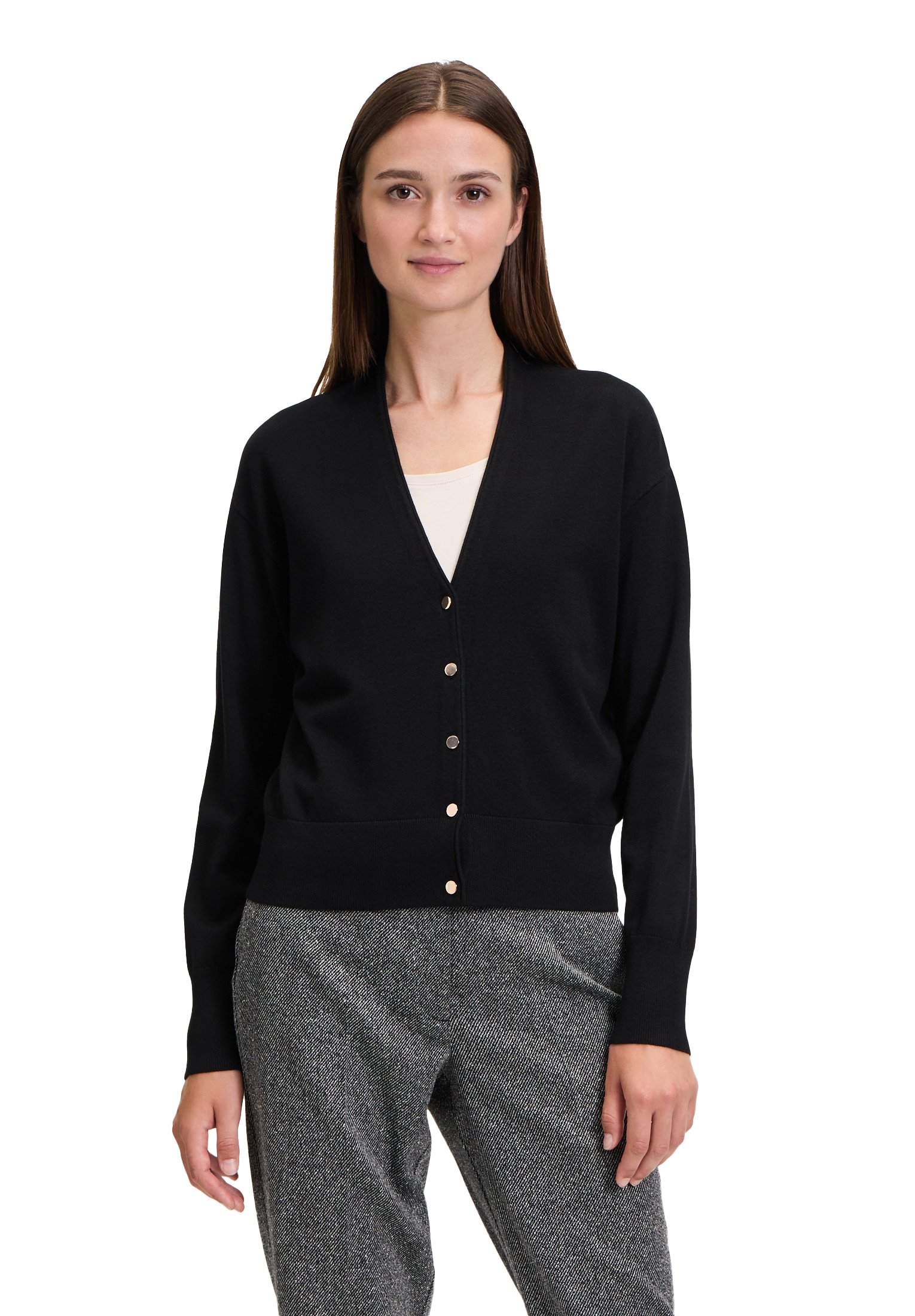 Betty Barclay Strickjacke »Feinstrickjacke mit V-Ausschnitt«