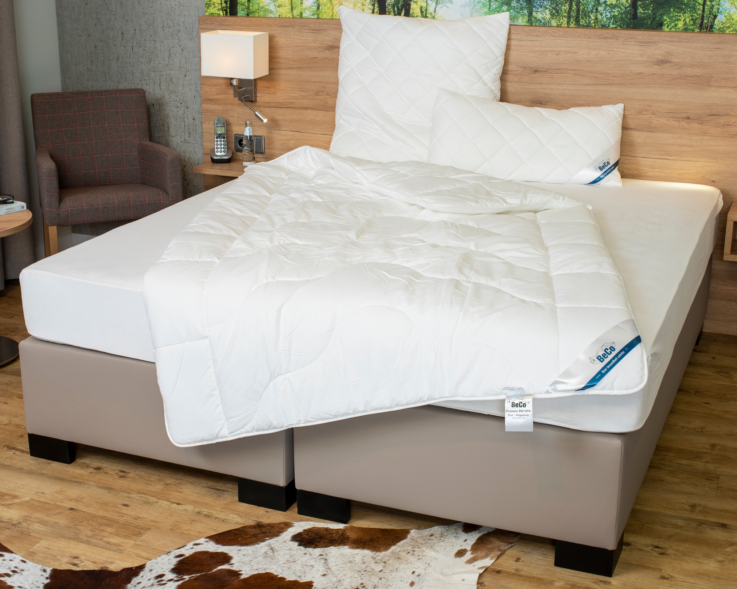 Beco Microfaserbettdecke »BeCo Medibett MF50 Made in Green 135x200 cm und weitere Größen«, warm, Füllung Klimafaser, Bezug Microfaser-Feinbatist, (1 St.), Made in EU, allergiker geeignet (Hausstauballergiker)