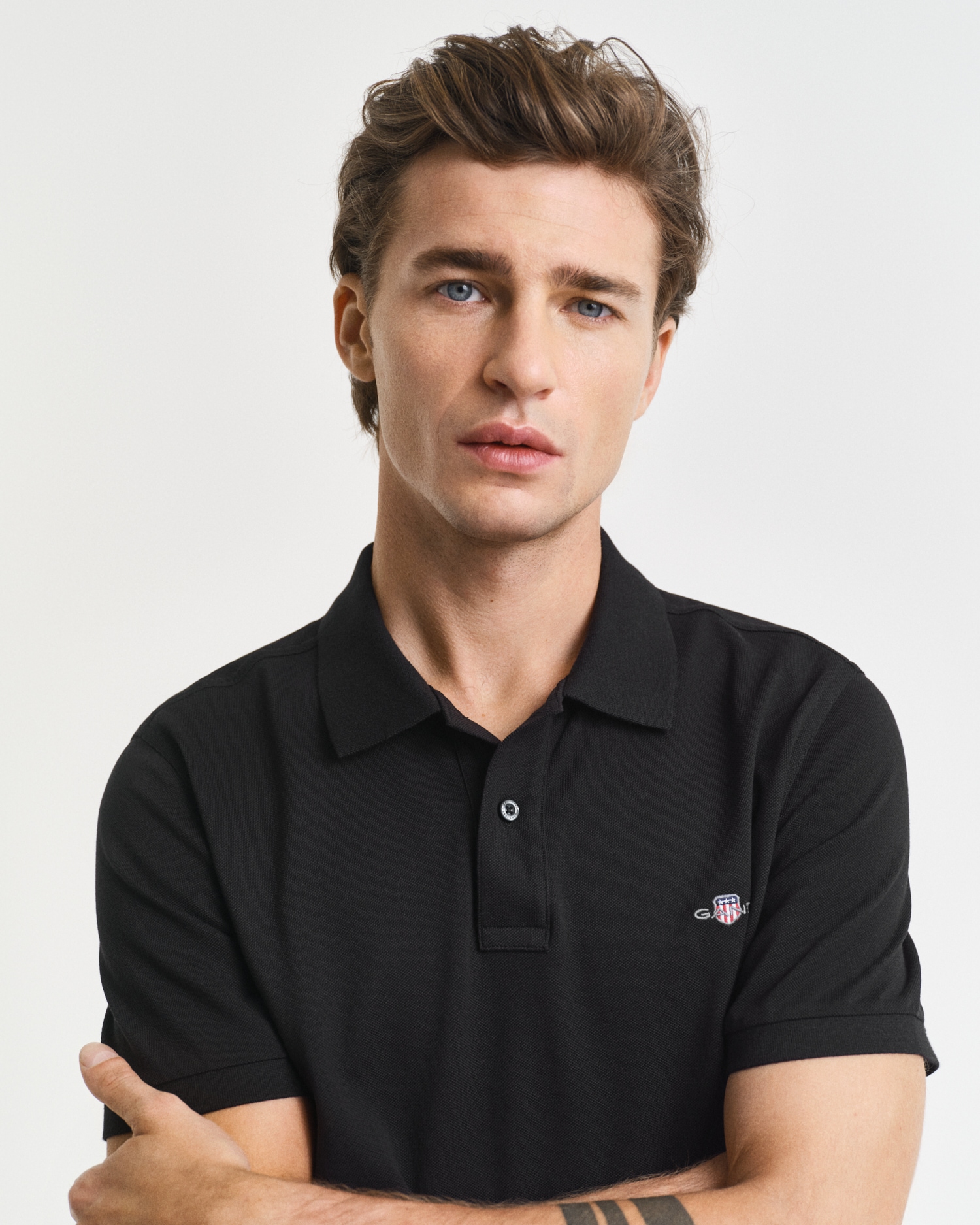 Gant Poloshirt »REG SHIELD SS PIQUE POLO«, mit Logo und Flachstrickkragen 100% Baumwolle Pique