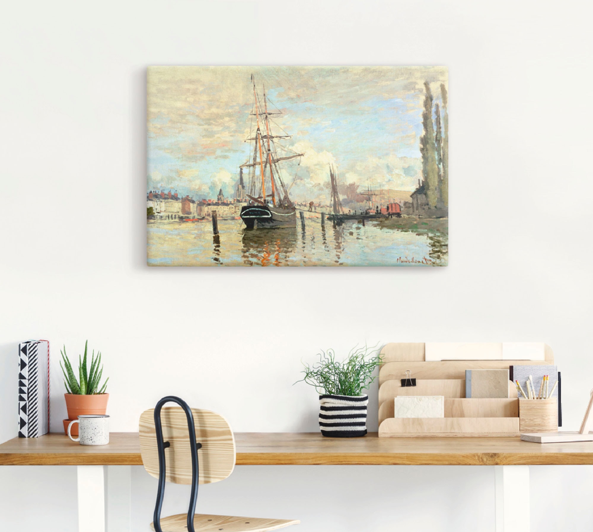 Artland Wandbild »Die Seine in Rouen. 1874.«, Boote & Schiffe, (1 St.), als Alubild, Outdoorbild, Leinwandbild, Poster in verschied. Größen