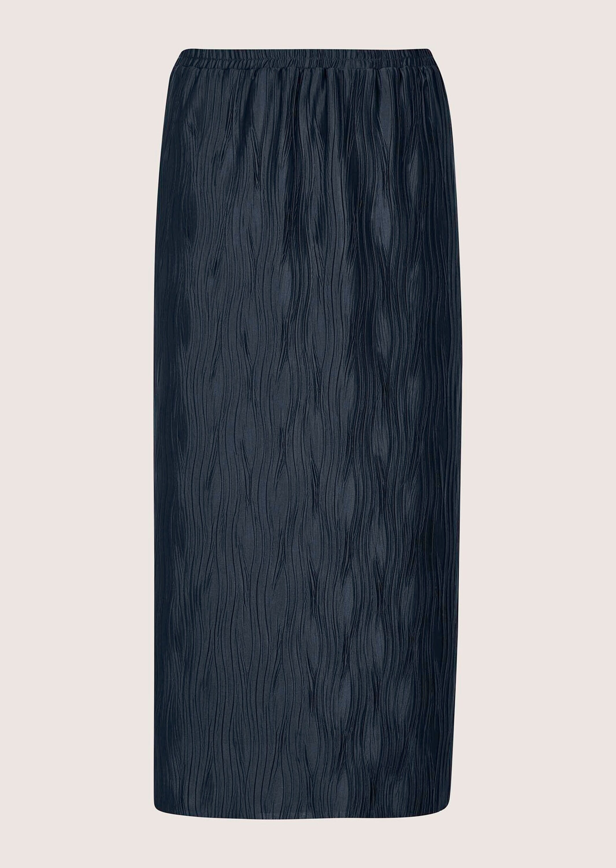 MADELEINE Midirock »Midirock Schlupfrock mit Wellenstruktur« Jerseyrock mit Struktur