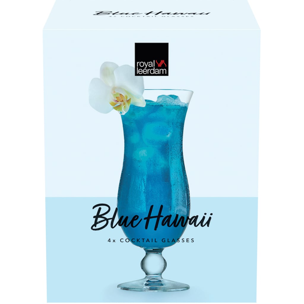 van Well Cocktailglas »Blue Hawaii«, (Set, 4 tlg.)