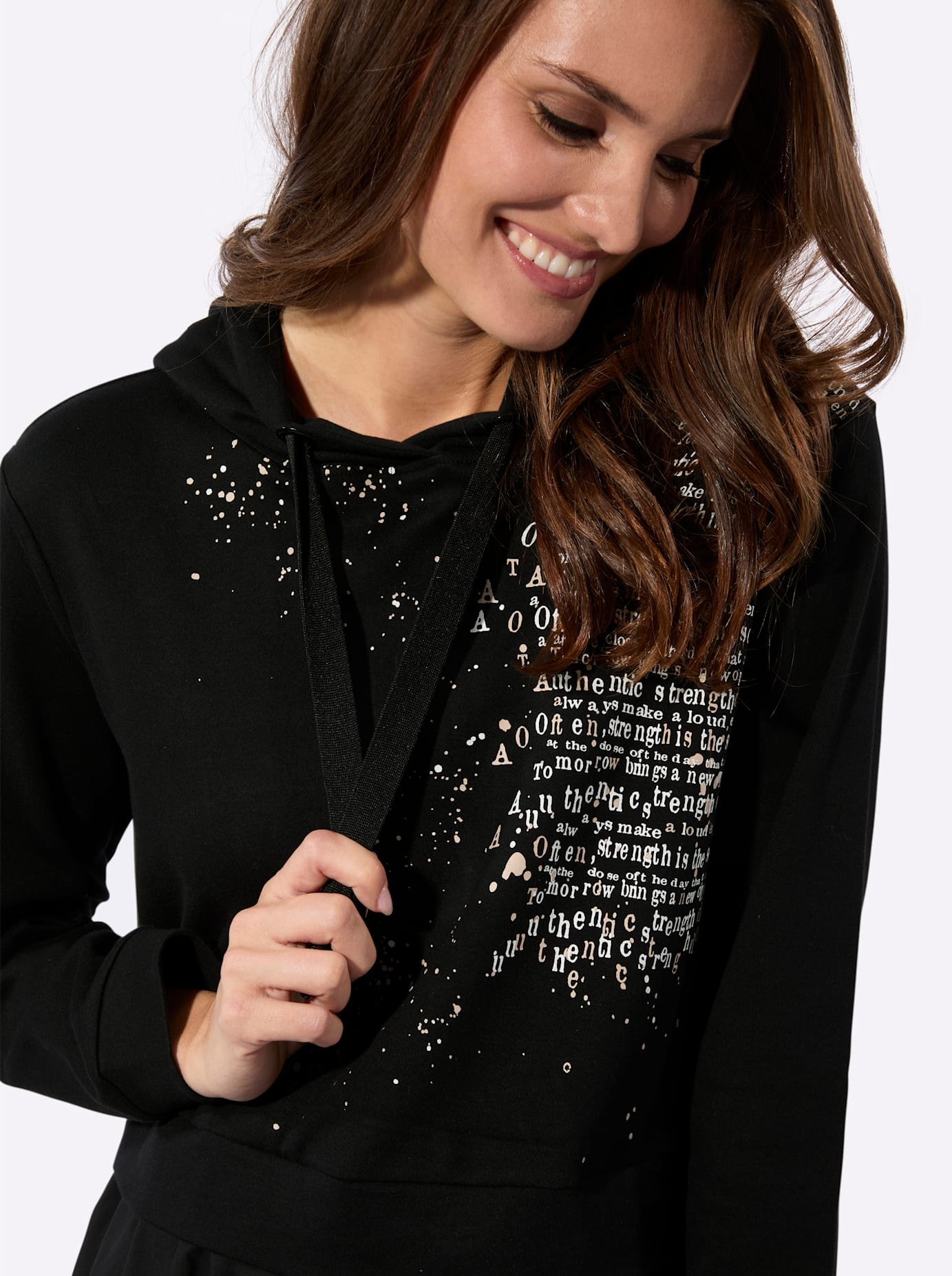 Inspirationen Druckkleid »Kleid« Nahttasche