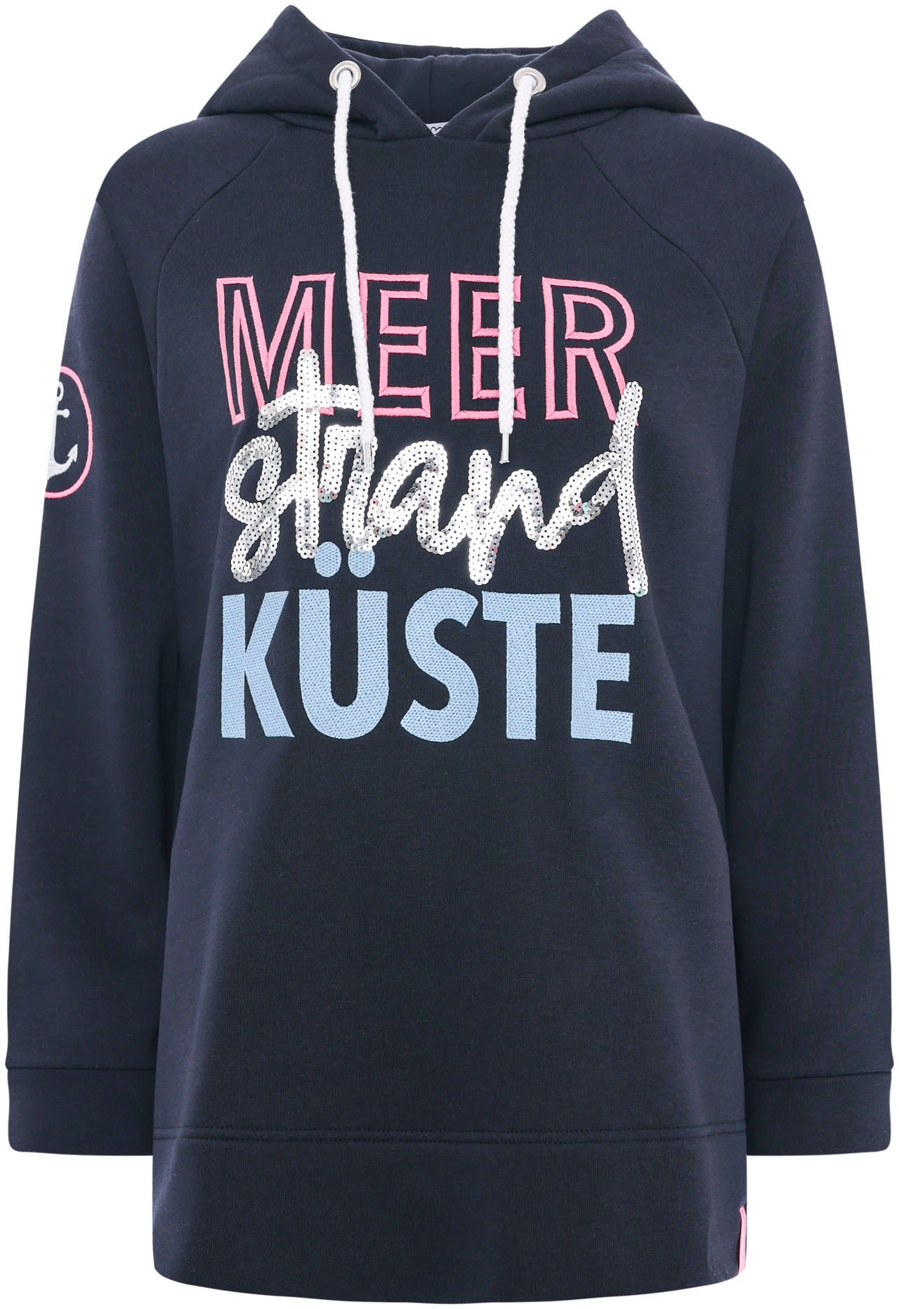 Zwillingsherz Hoodie »Meer Strand Küste«, mit auffälligem Schriftzug-Print