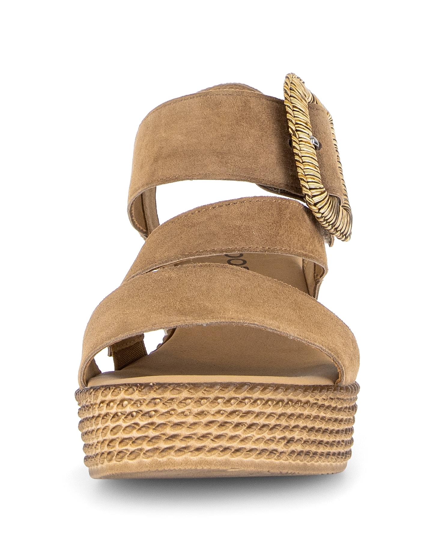 Gabor Keilsandalette  , Sommerschuh, Riemchensandale mit auffälliger Zierschnalle