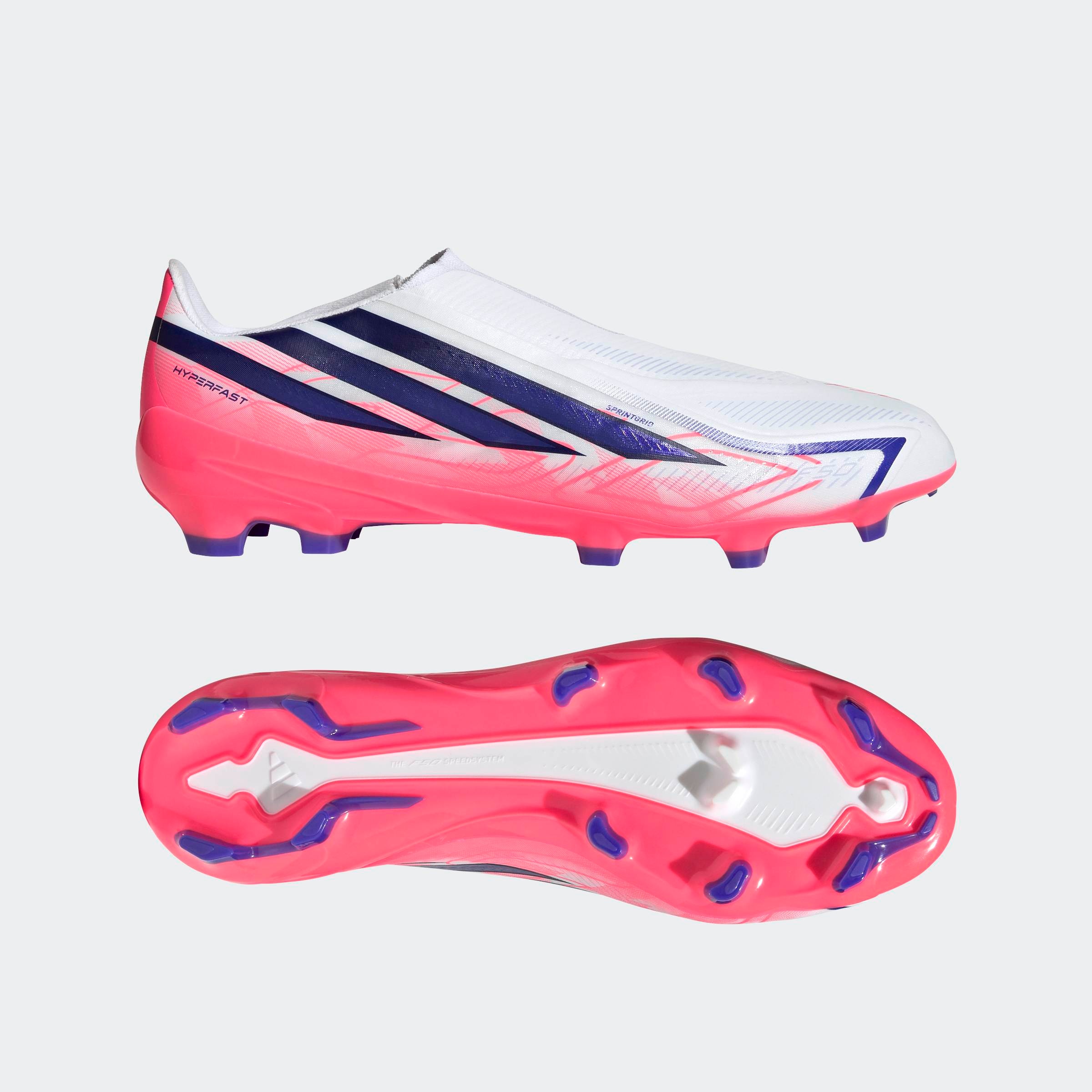 adidas Performance Fußballschuh »F50 HYPERFAST LEAGUE , NATURRASEN, OHNE SCHNÜRSENKEL«  Außensohle für Rasen und feste Böden
