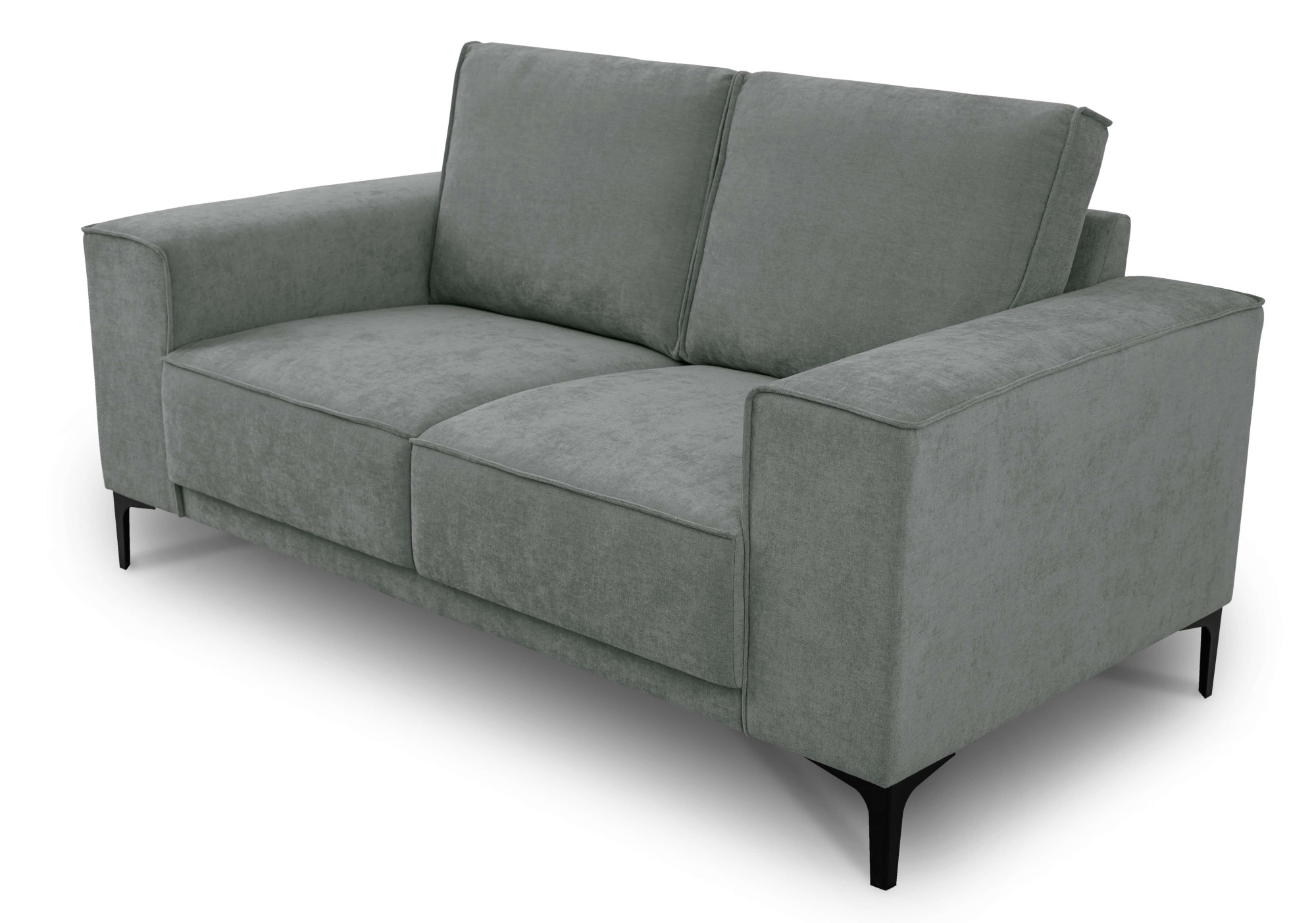PLACES OF STYLE 2-Sitzer »Kompaktsofa Oland, Struktur, Flachgewebe, Luxus-Microfaser, Boucle« 164 cm, Wellenunterfederung, Skandi-Design, Metallfüße