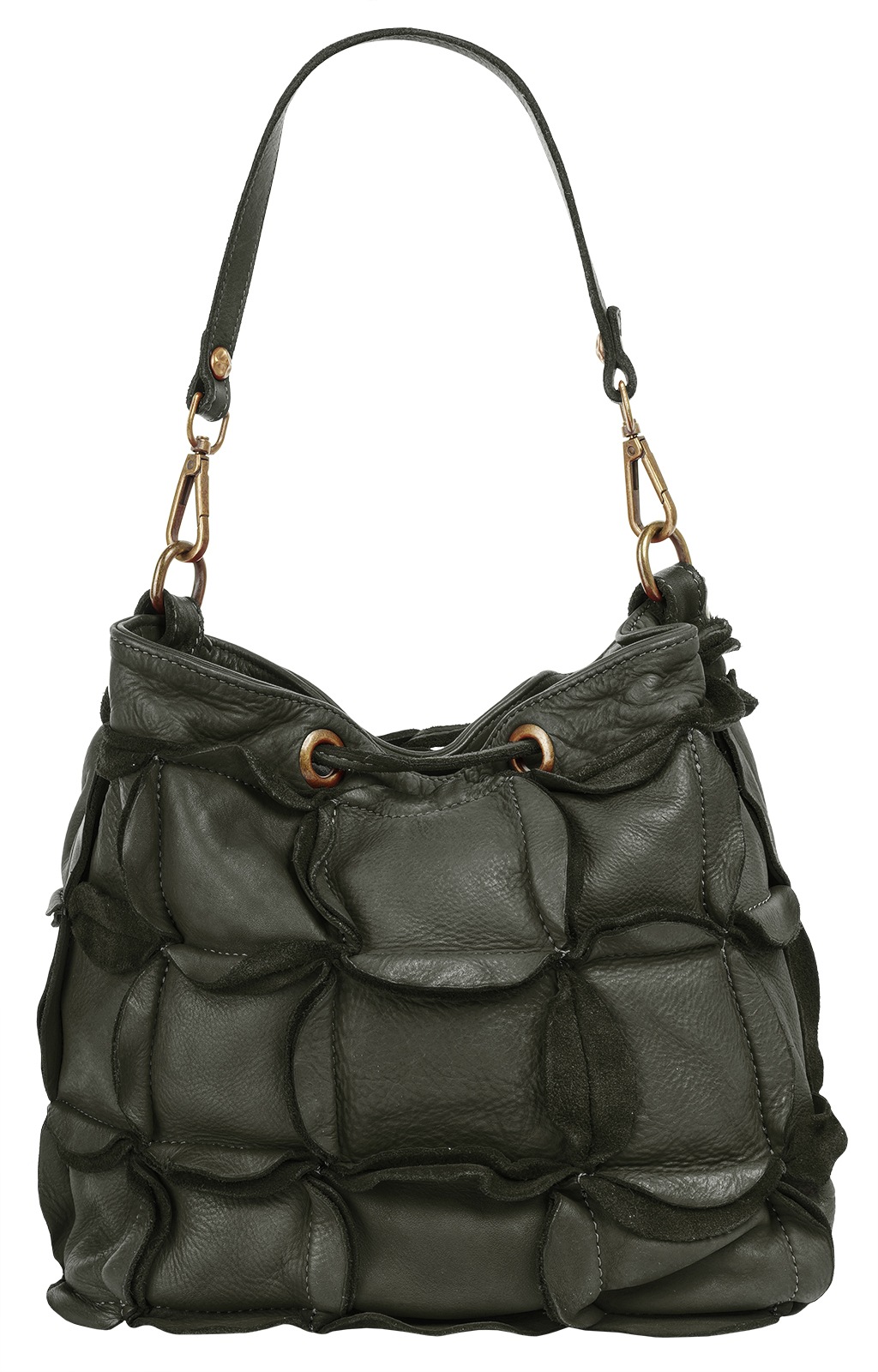 Samantha Look Henkeltasche echt Leder, Made in Italy