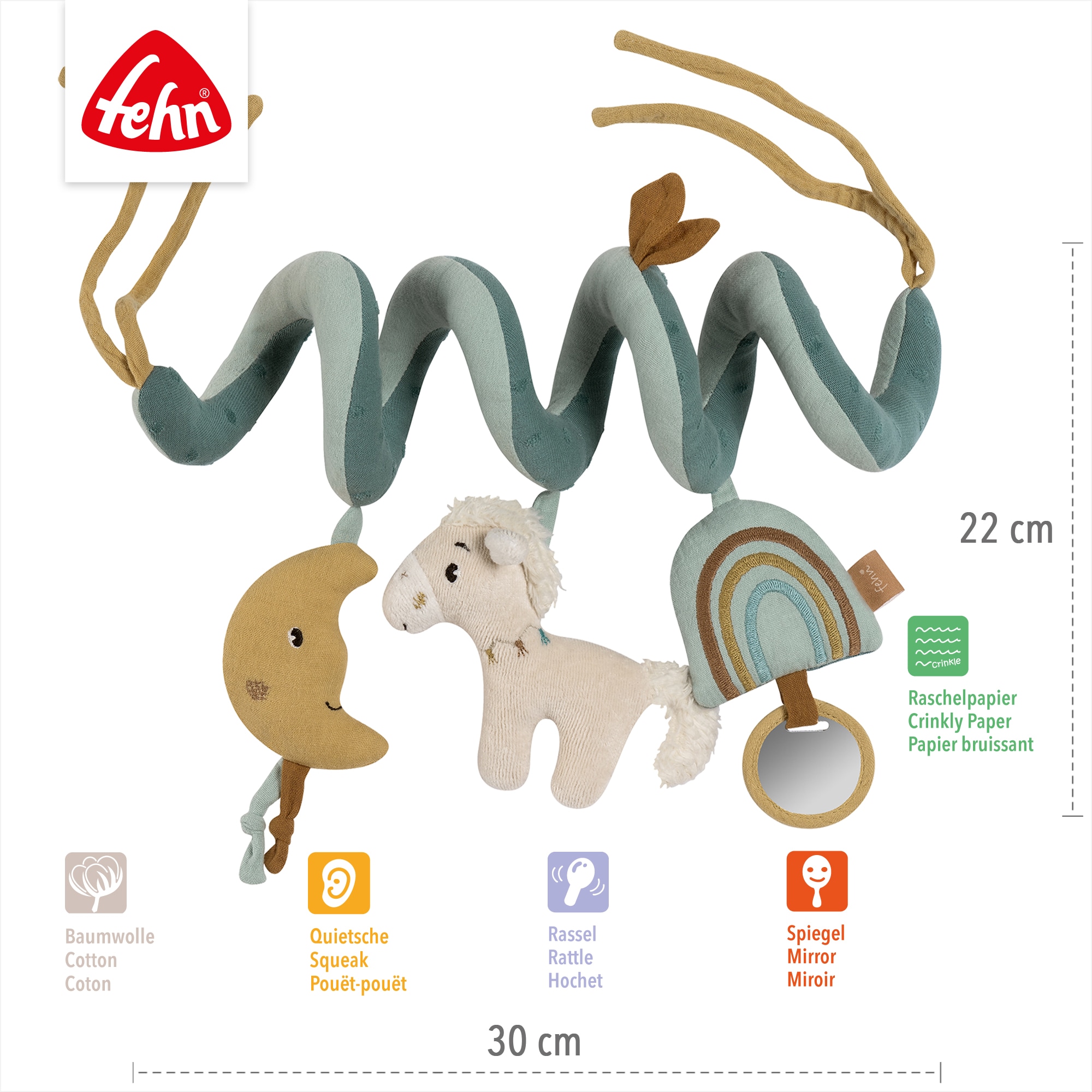 Fehn Greifspielzeug »Pferdinand, Activity-Spirale Pferd«