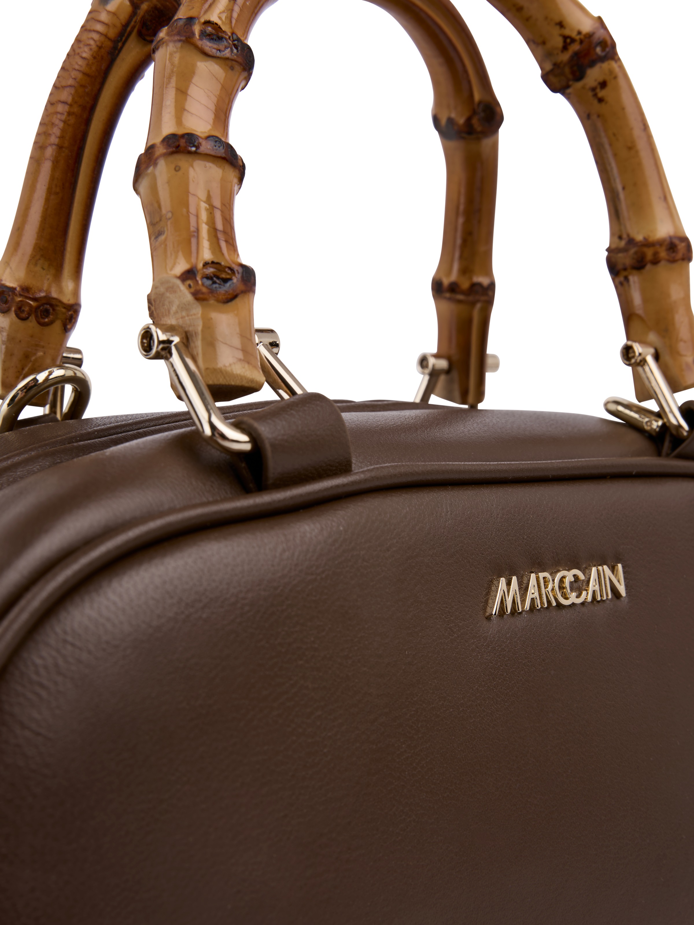 Marc Cain Henkeltasche »Collections Leo's Oasis« Damen Handtasche, Abendtasche mit Holz-Tragegriff