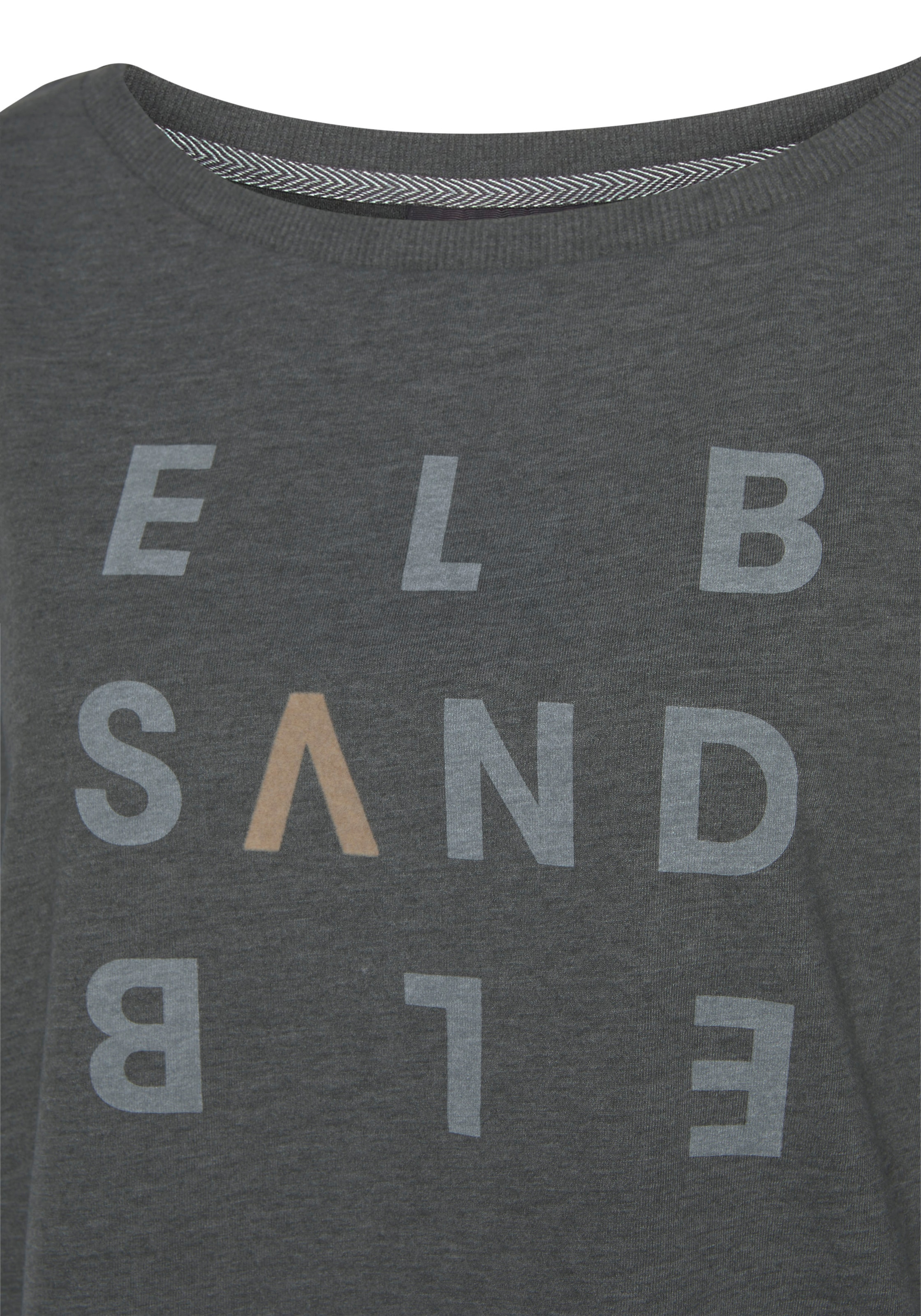 Elbsand Longsleeve »Ingrun«, mit Logodruck vorne, Langarmshirt aus Baumwoll-Mix, sportlich-casual