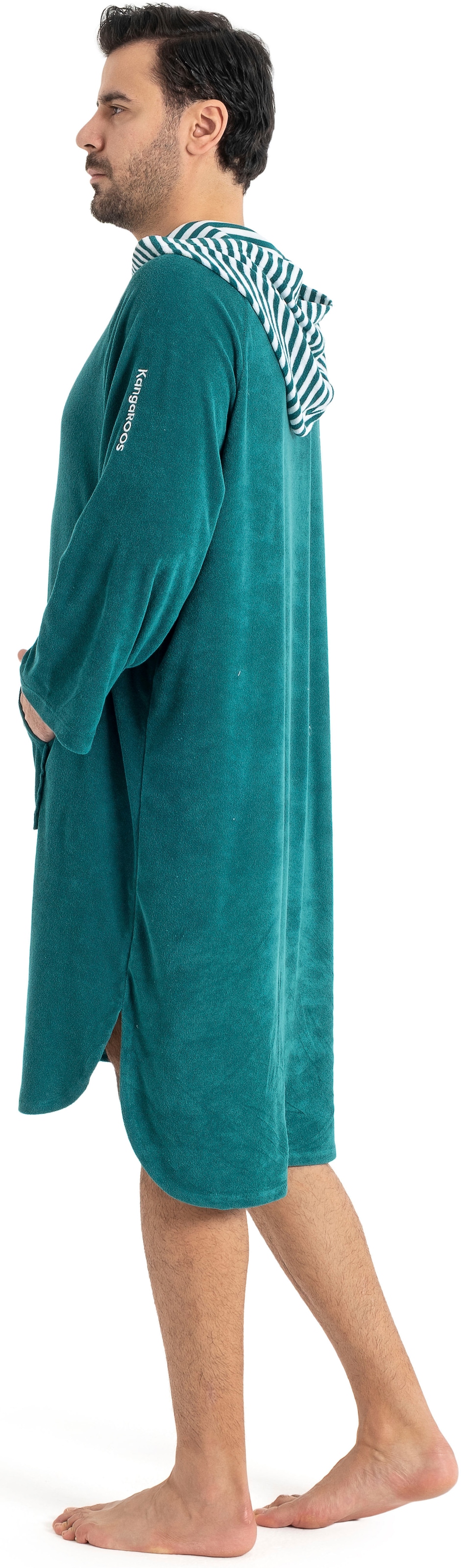 KangaROOS Badeponcho »Dalia Surfponcho, ideal für Sauna, Spa & im Urlaub« 1 Stk. weich, Uni-Farben mit Streifen, leicht, Unisex, für Damen und Herren