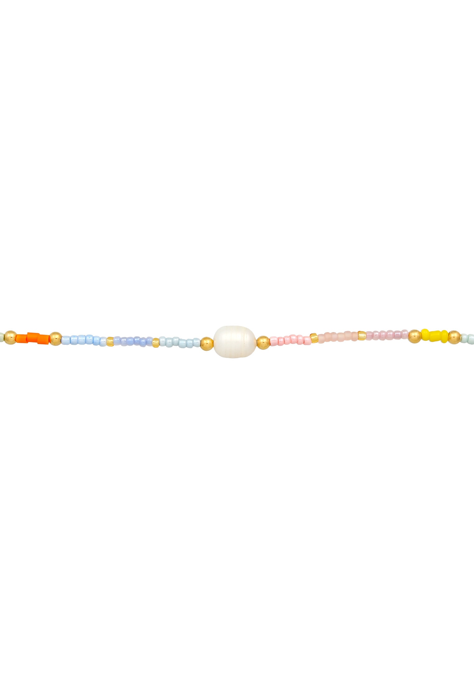 Elli Bead-Ketten-Set »Halskette Choker Süßwasser-Zuchtperle Glas Beads 925 Silber«