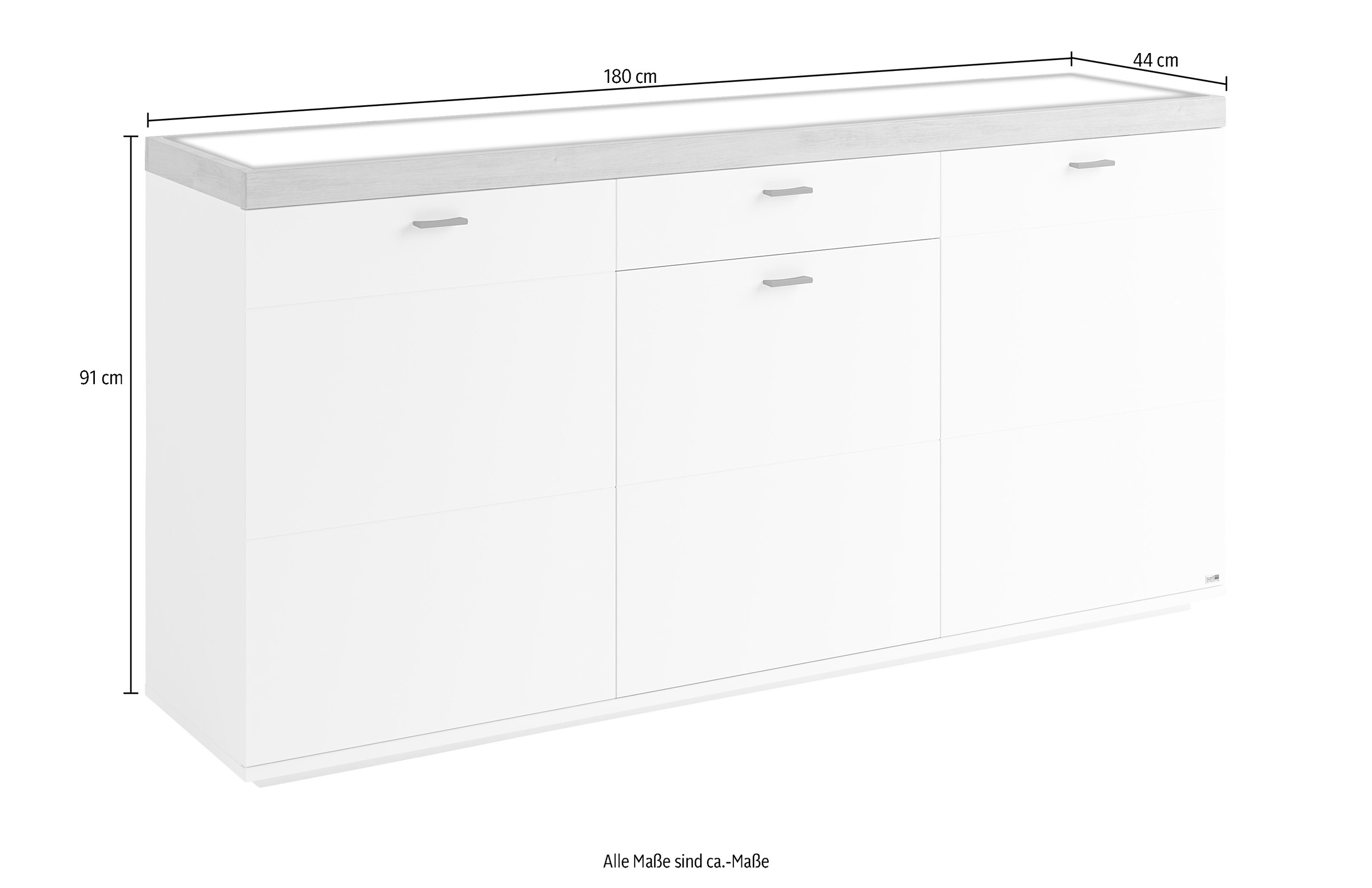 set one by Musterring Sideboard »Lancaster«, In 2 Farben, mit unterschiedlichen Oberplatten auswählbar