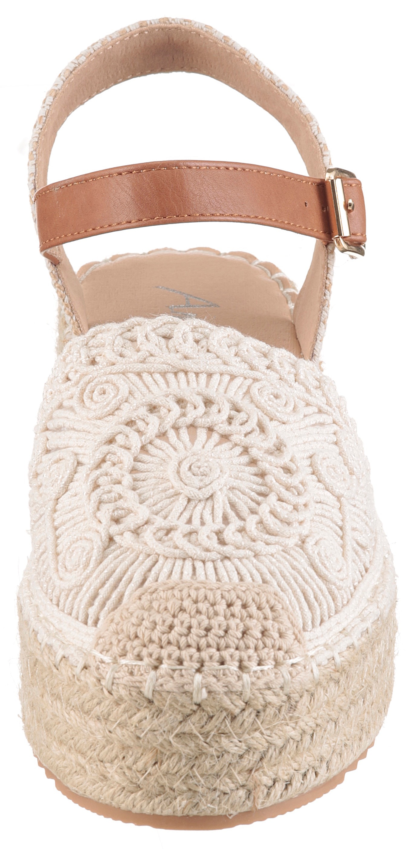 Aniston SHOES Plateausandale  Häkel-Sandale, Sommerschuh, Urlaubsschuh - NEUE KOLLEKTION